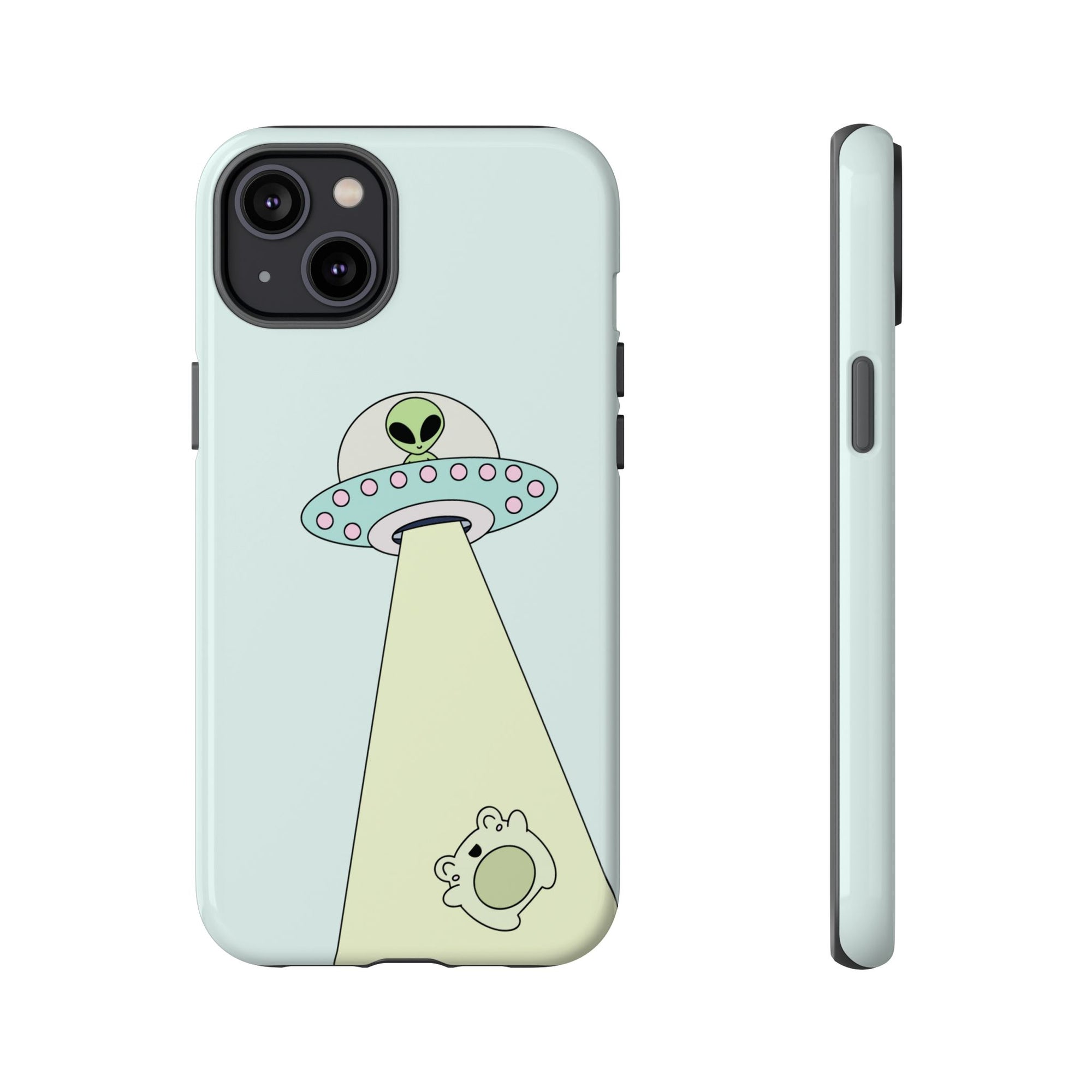 Alien Abducting Frog iPhone Case