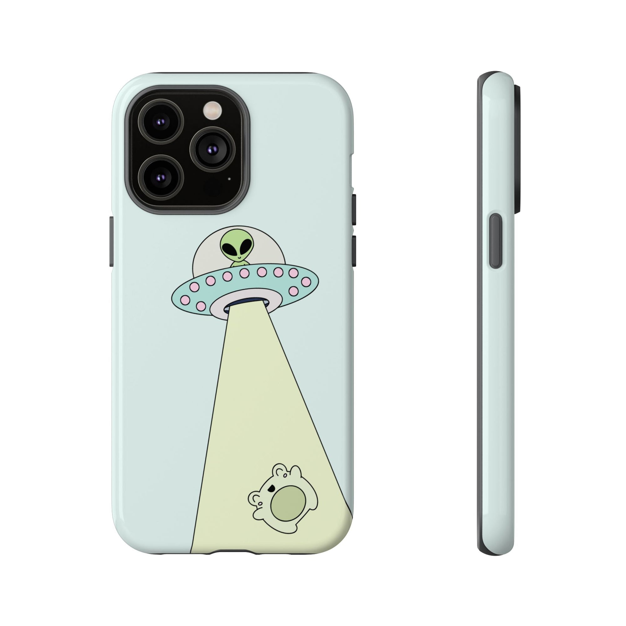 Alien Abducting Frog iPhone Case