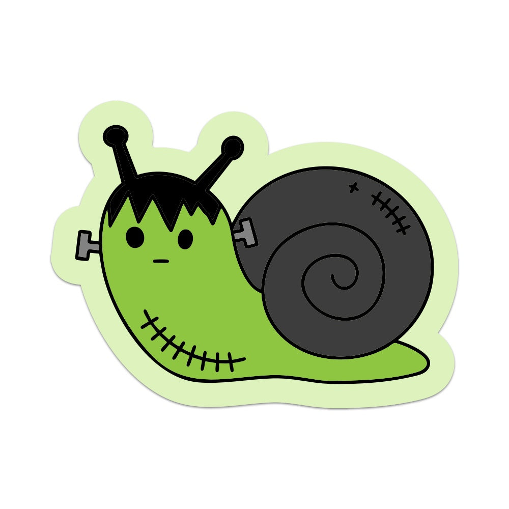 Frankenstein's Monster Snail Vinyl Sticker