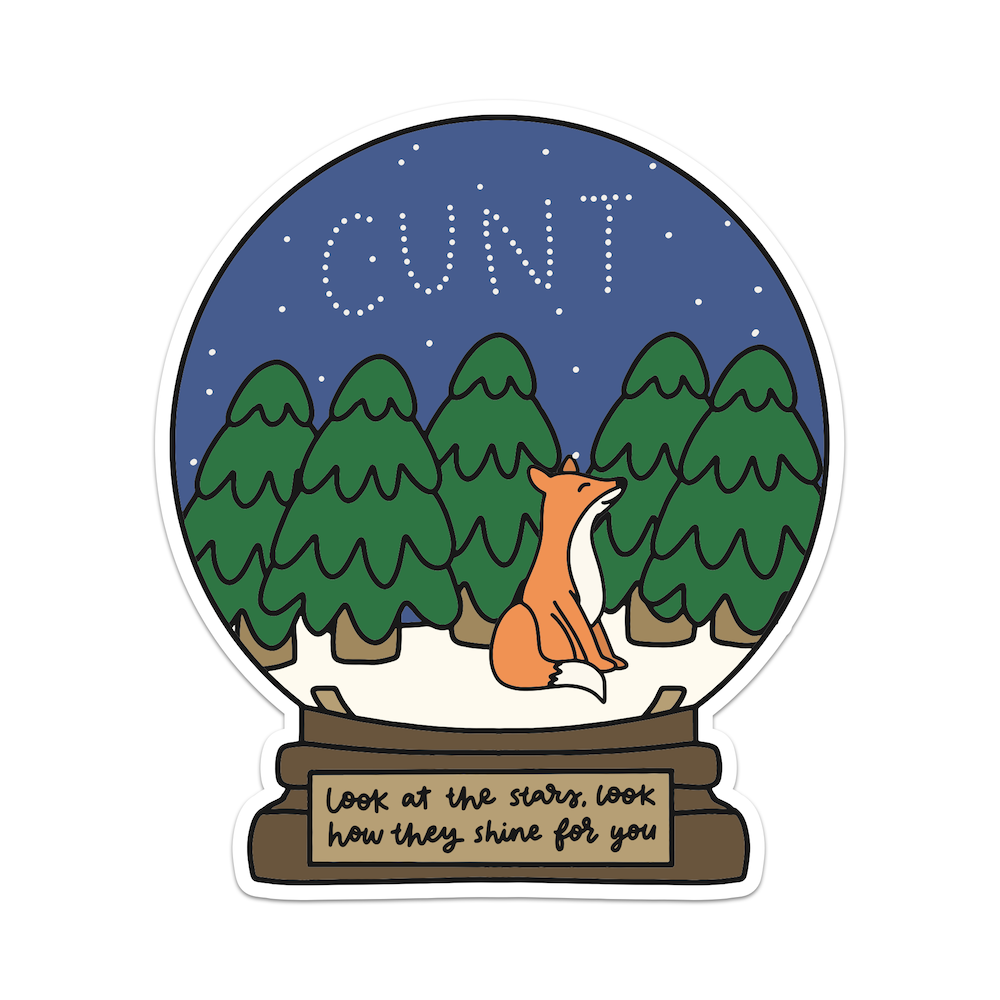 Look At The Stars Look How They Shine For You (Cunt) Vinyl Sticker