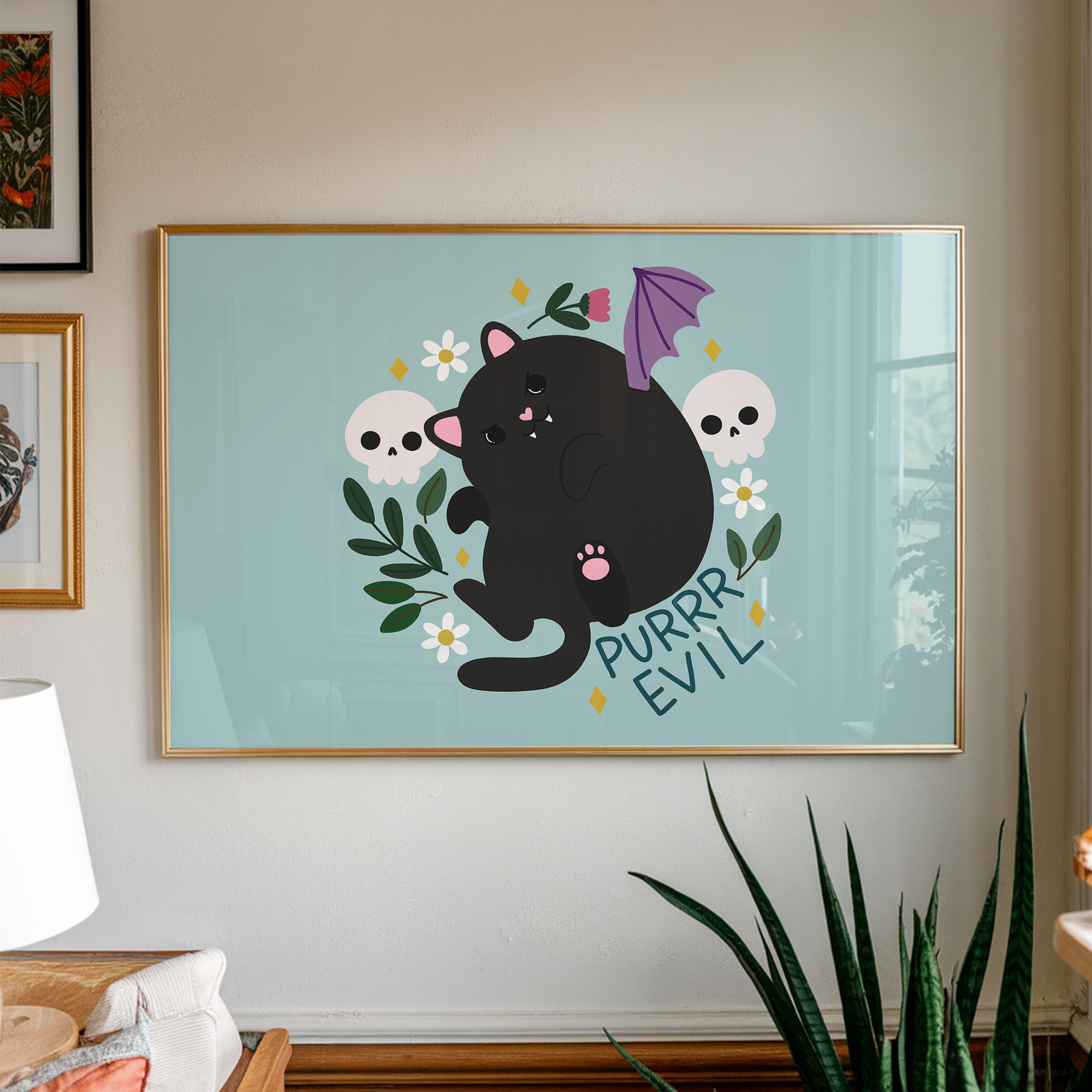 Purr Evil Unframed Art Print