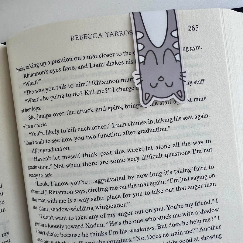 Gray Cat Magnetic Bookmark