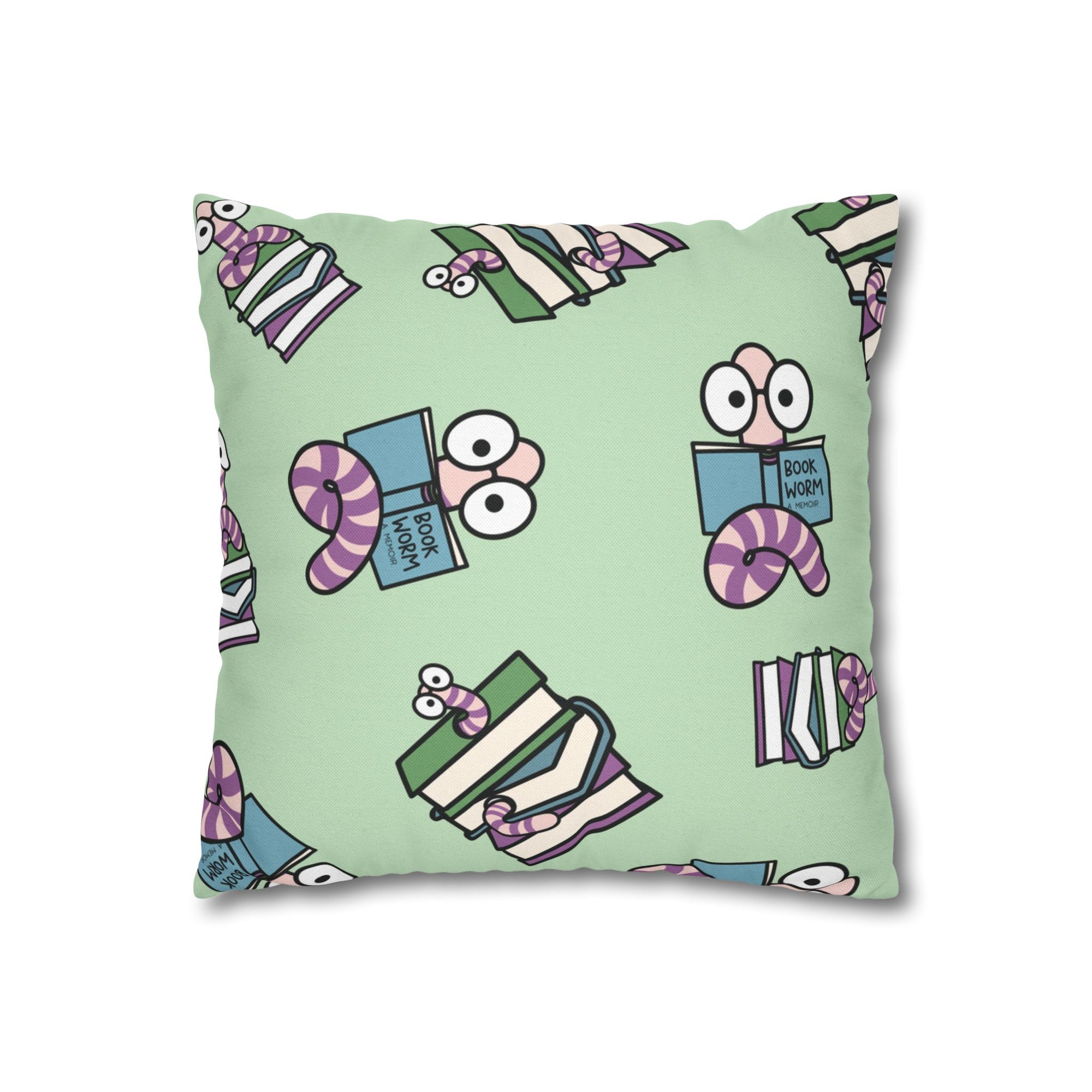Book Worm Pillow Cover