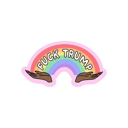 Fuck Trump Rainbow (Dark) Vinyl Sticker