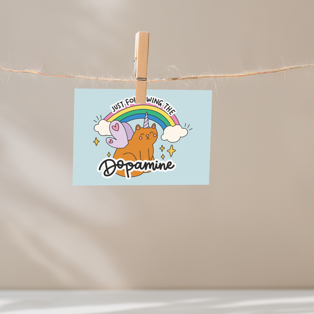 Just Following the Dopamine Unframed Mini Art Print