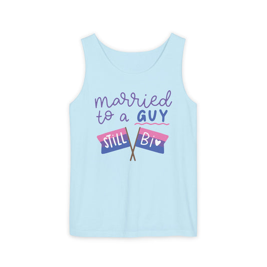 Married to a Guy Still Bi Tank Top