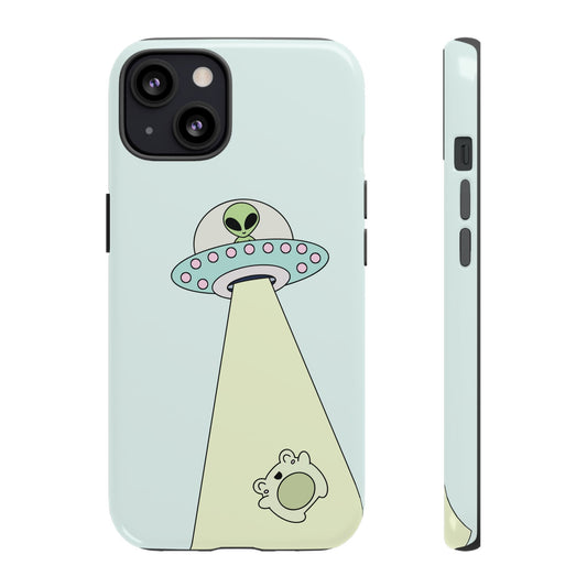 Alien Abducting Frog iPhone Case