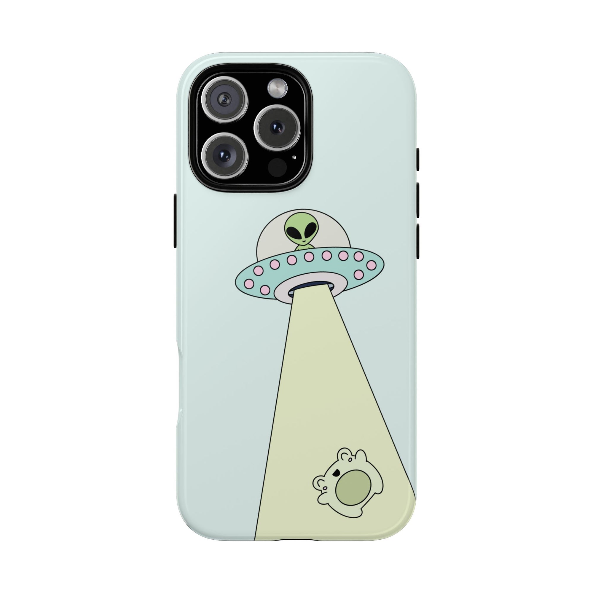 Alien Abducting Frog iPhone Case