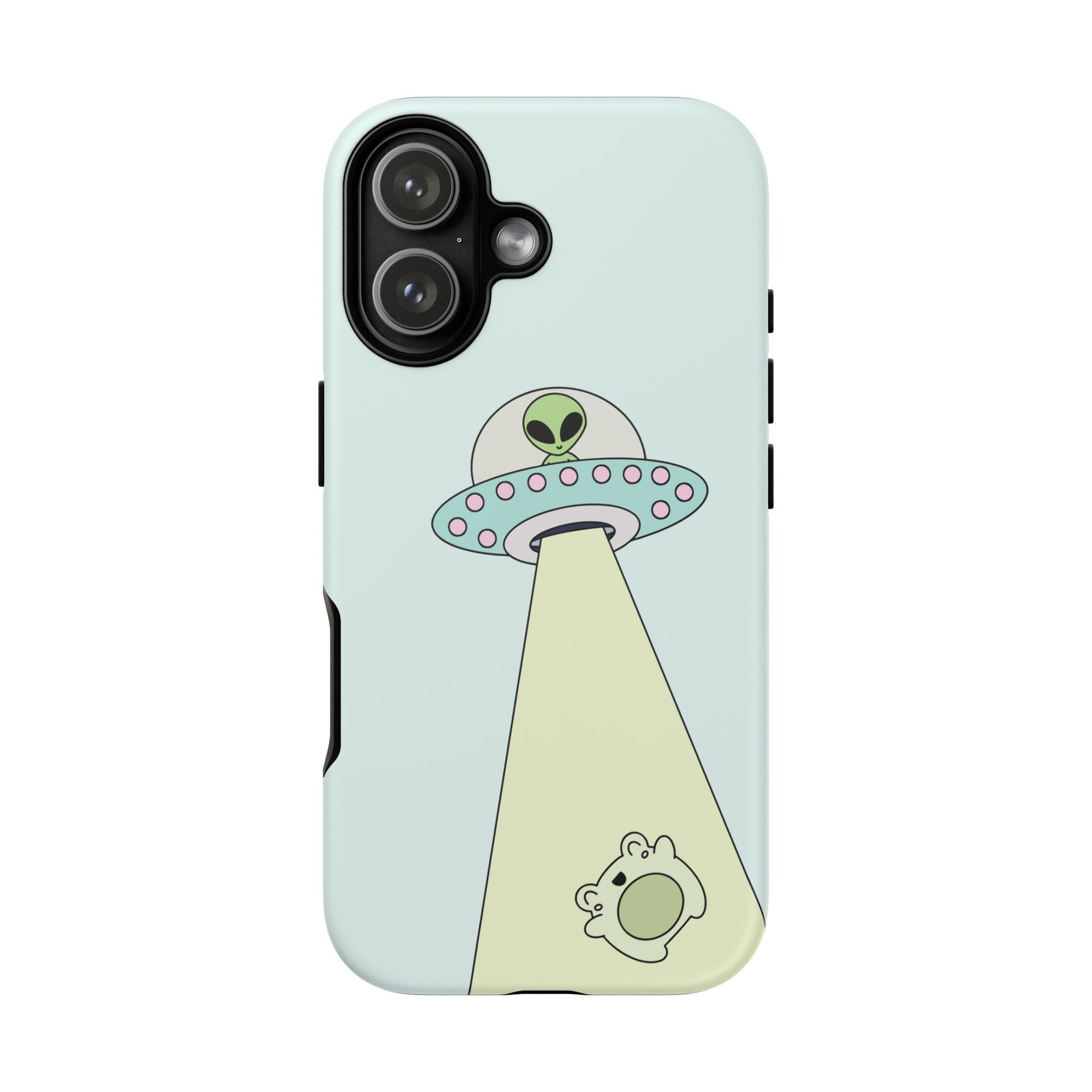 Alien Abducting Frog iPhone Case