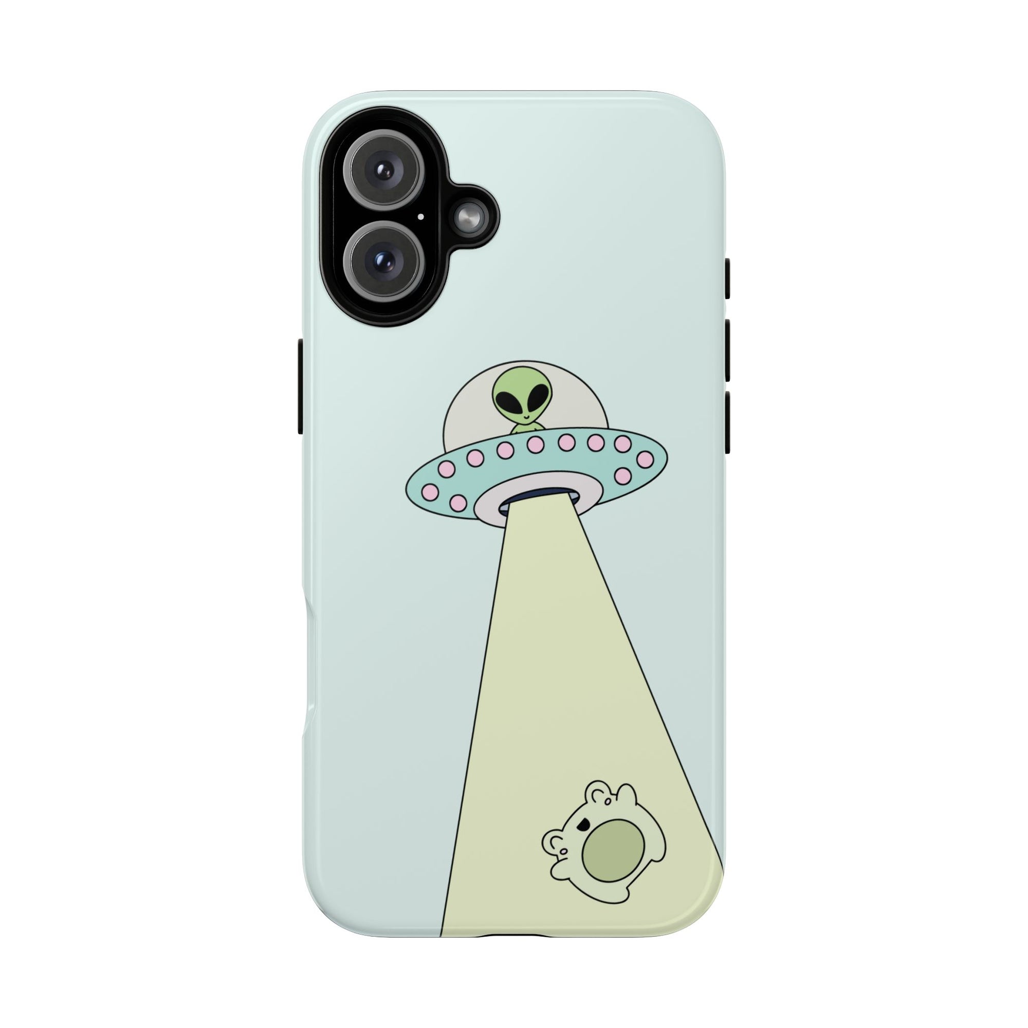 Alien Abducting Frog iPhone Case