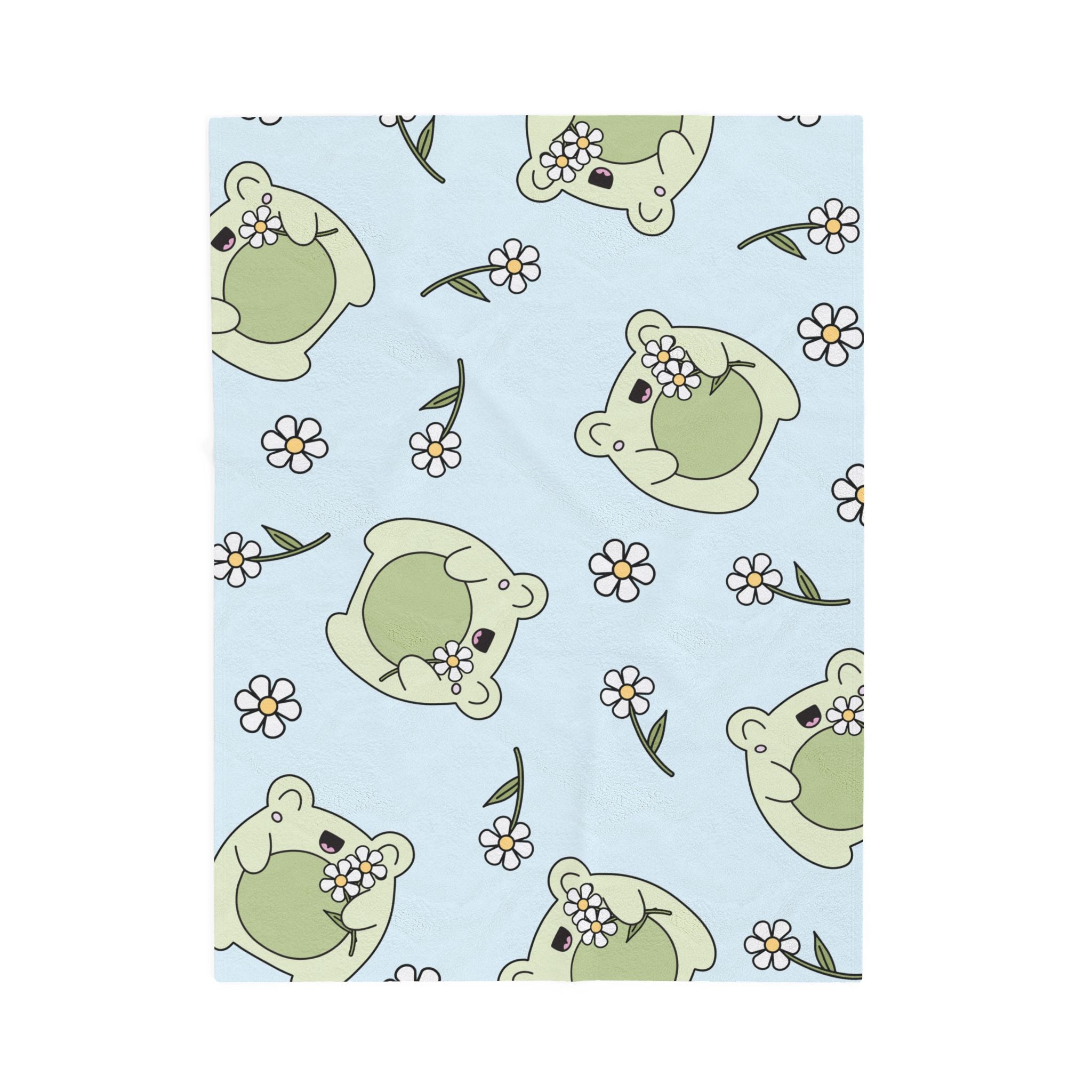 Florence Frog Plush Blanket