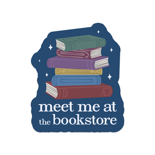 Meet me At The Bookstore Vinyl Sticker