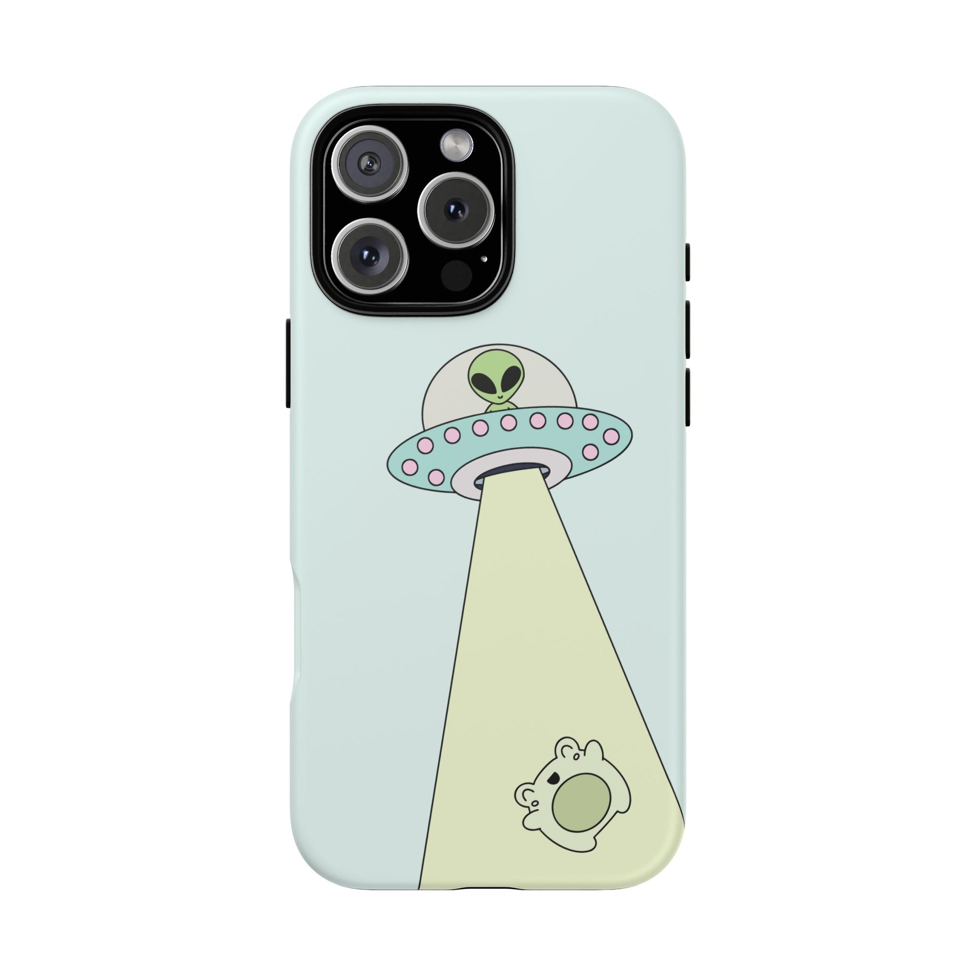 Alien Abducting Frog iPhone Case