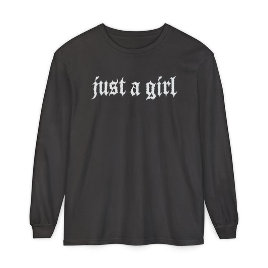 Just a Girl Long Sleeve Graphic Tee