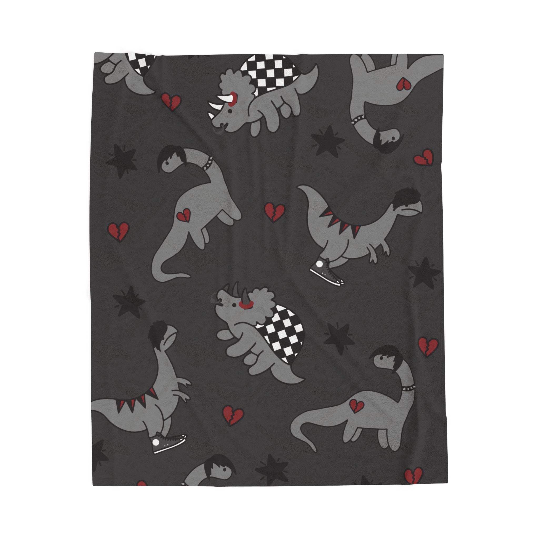 Emo Dinosaur Plush Blanket