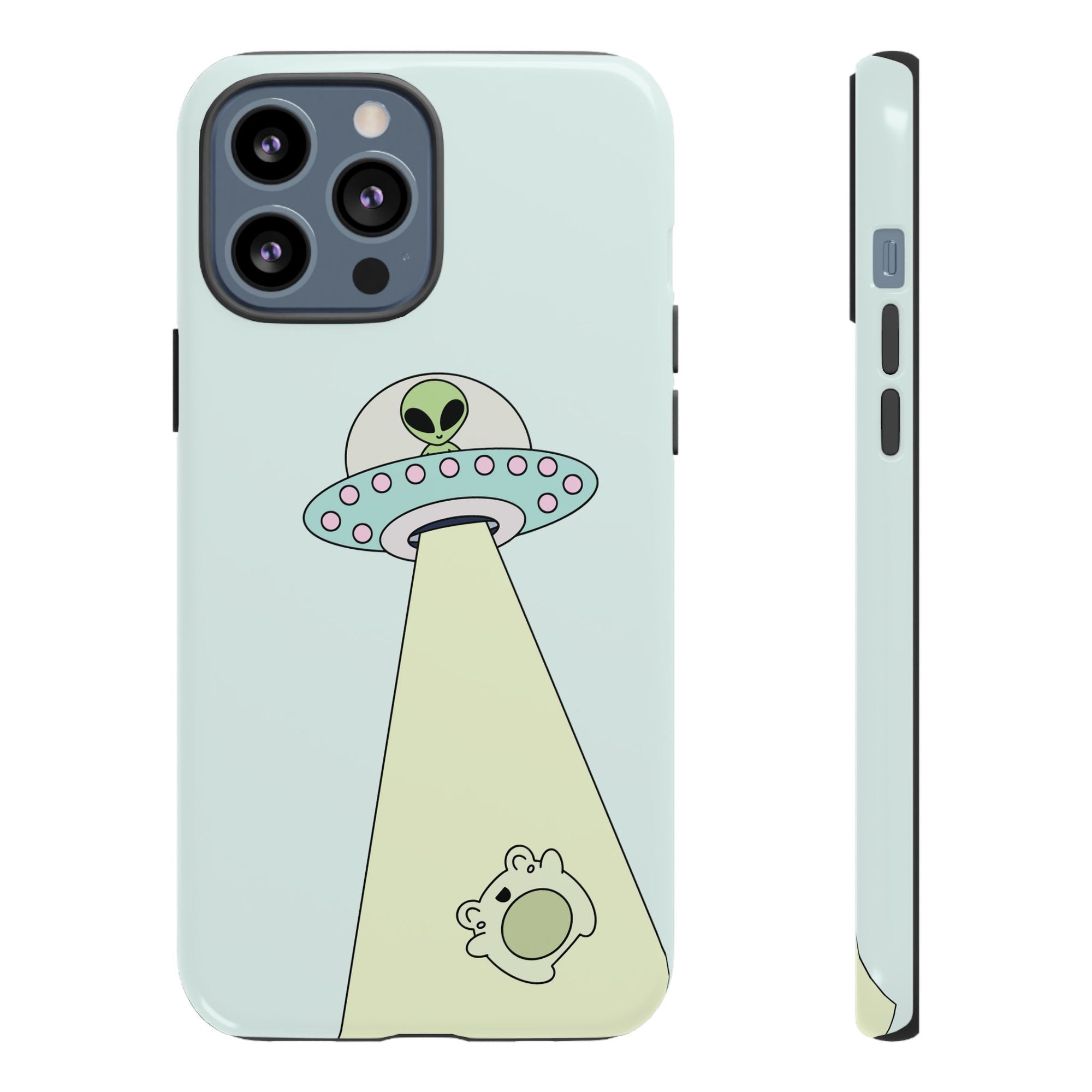 Alien Abducting Frog iPhone Case