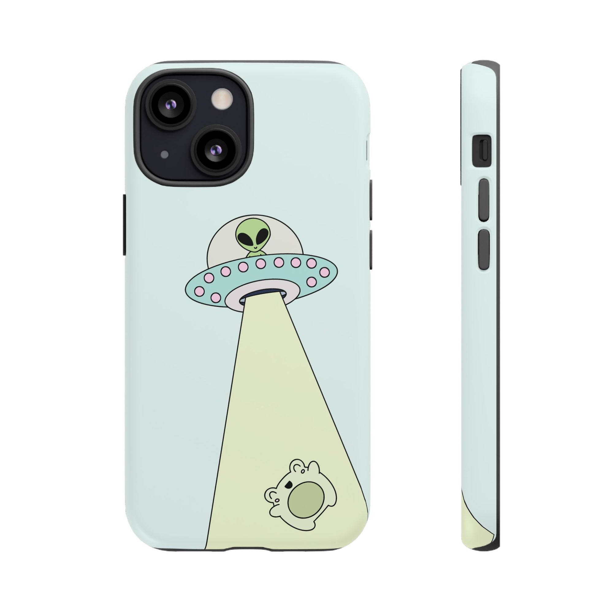 Alien Abducting Frog iPhone Case