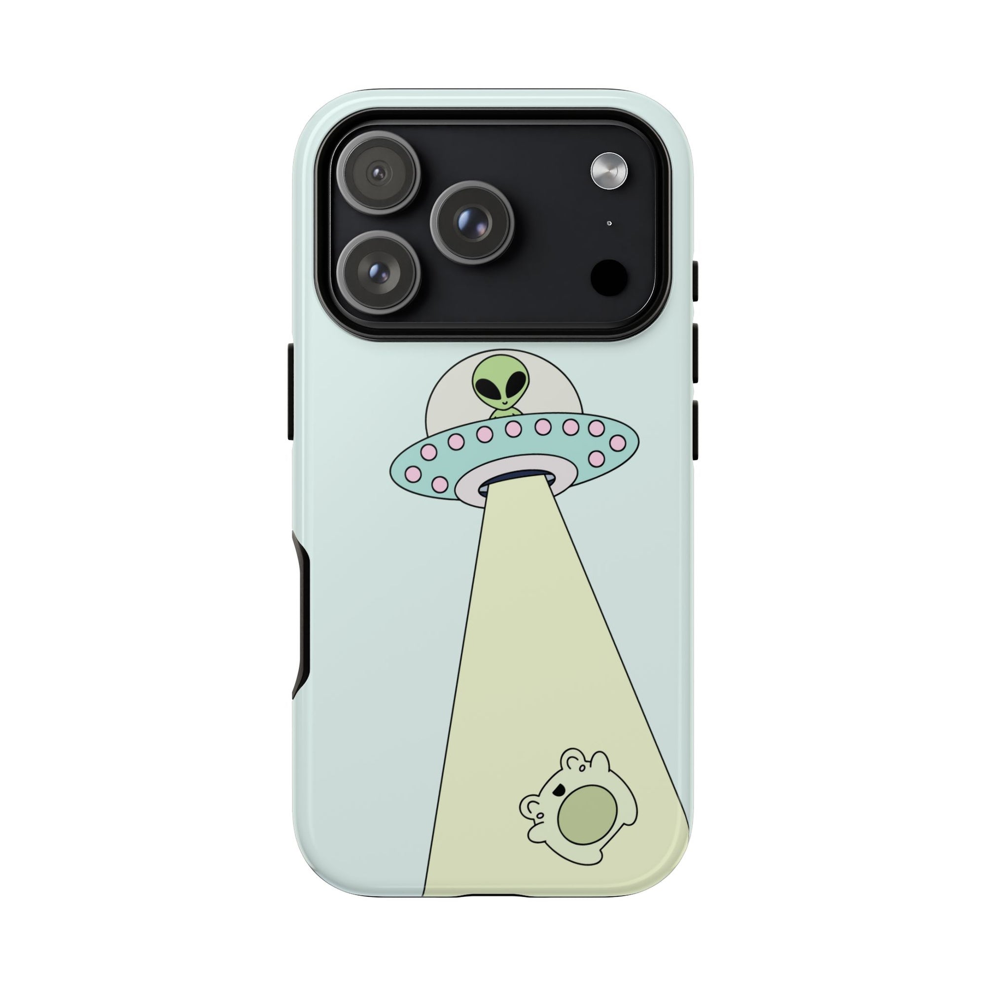 Alien Abducting Frog iPhone Case