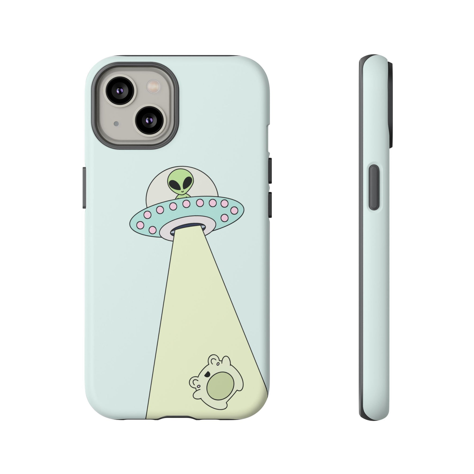 Alien Abducting Frog iPhone Case
