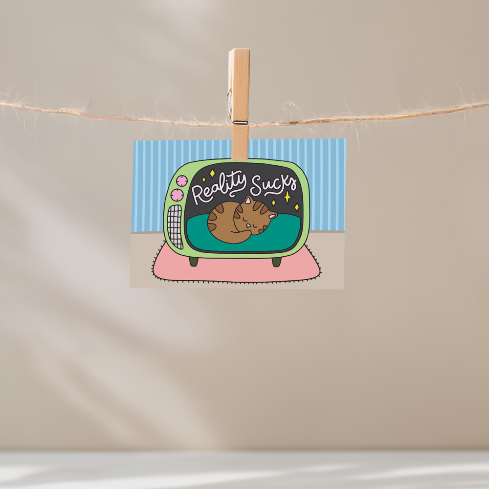 Reality Sucks Unframed Mini Art Print