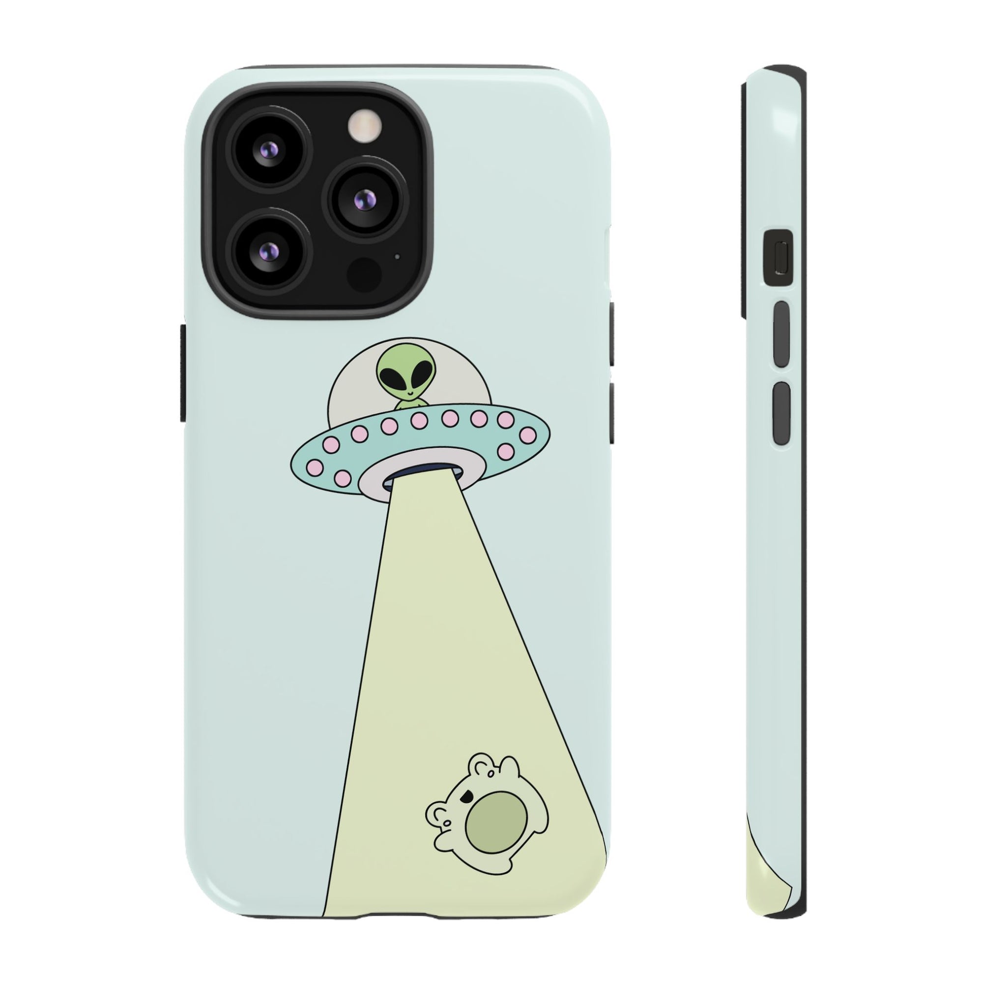 Alien Abducting Frog iPhone Case
