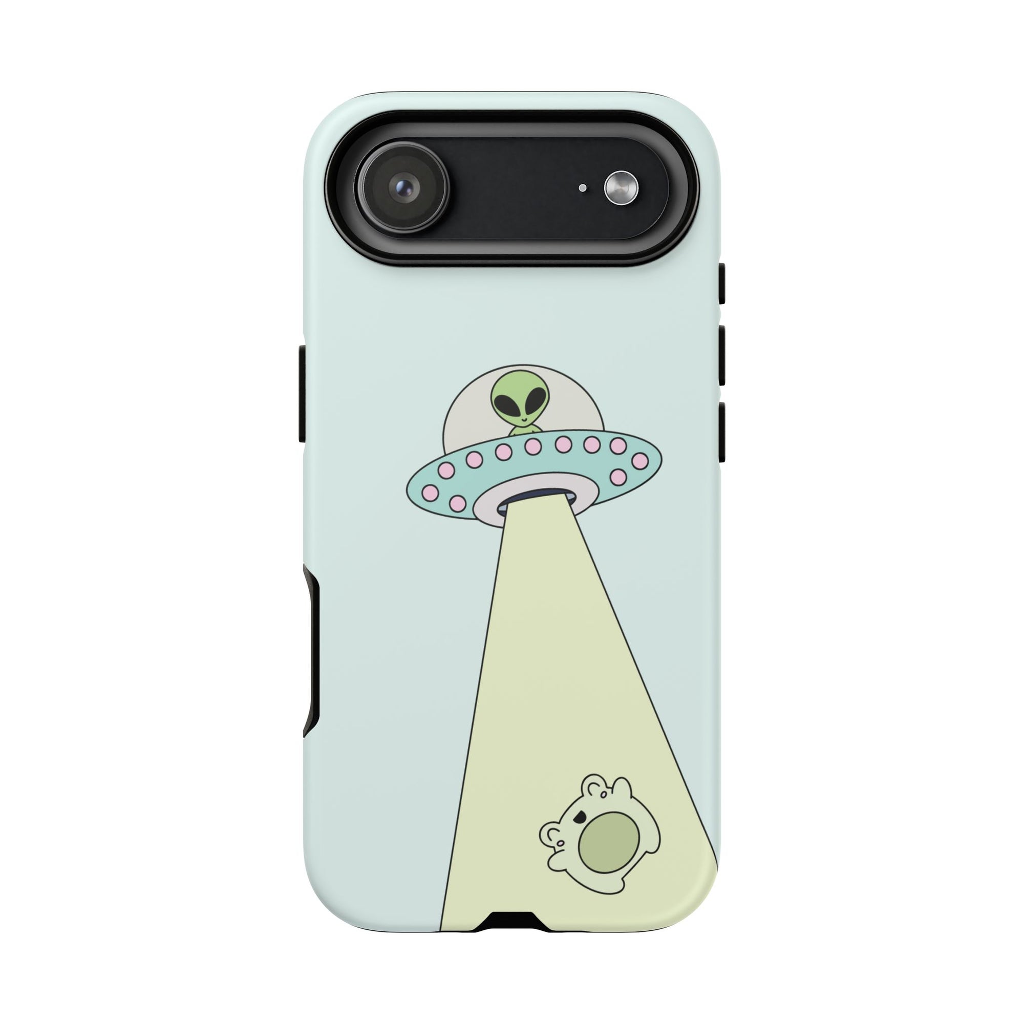 Alien Abducting Frog iPhone Case
