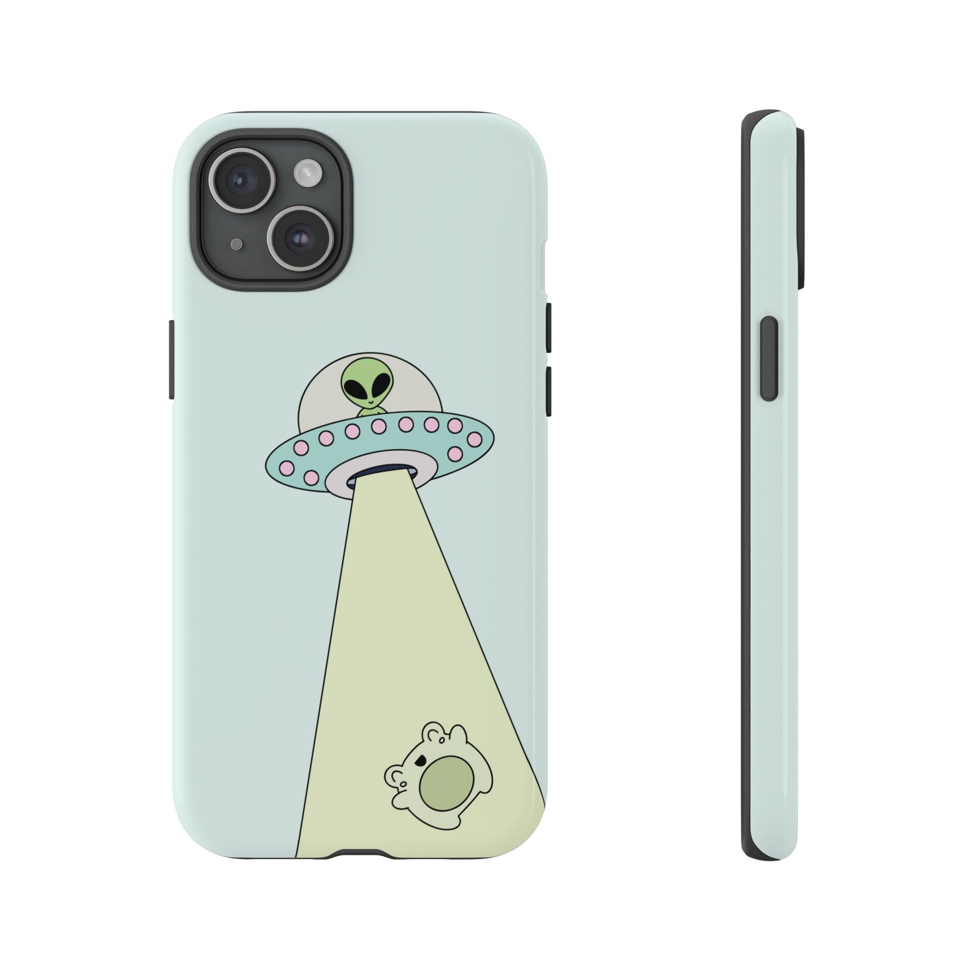 Alien Abducting Frog iPhone Case