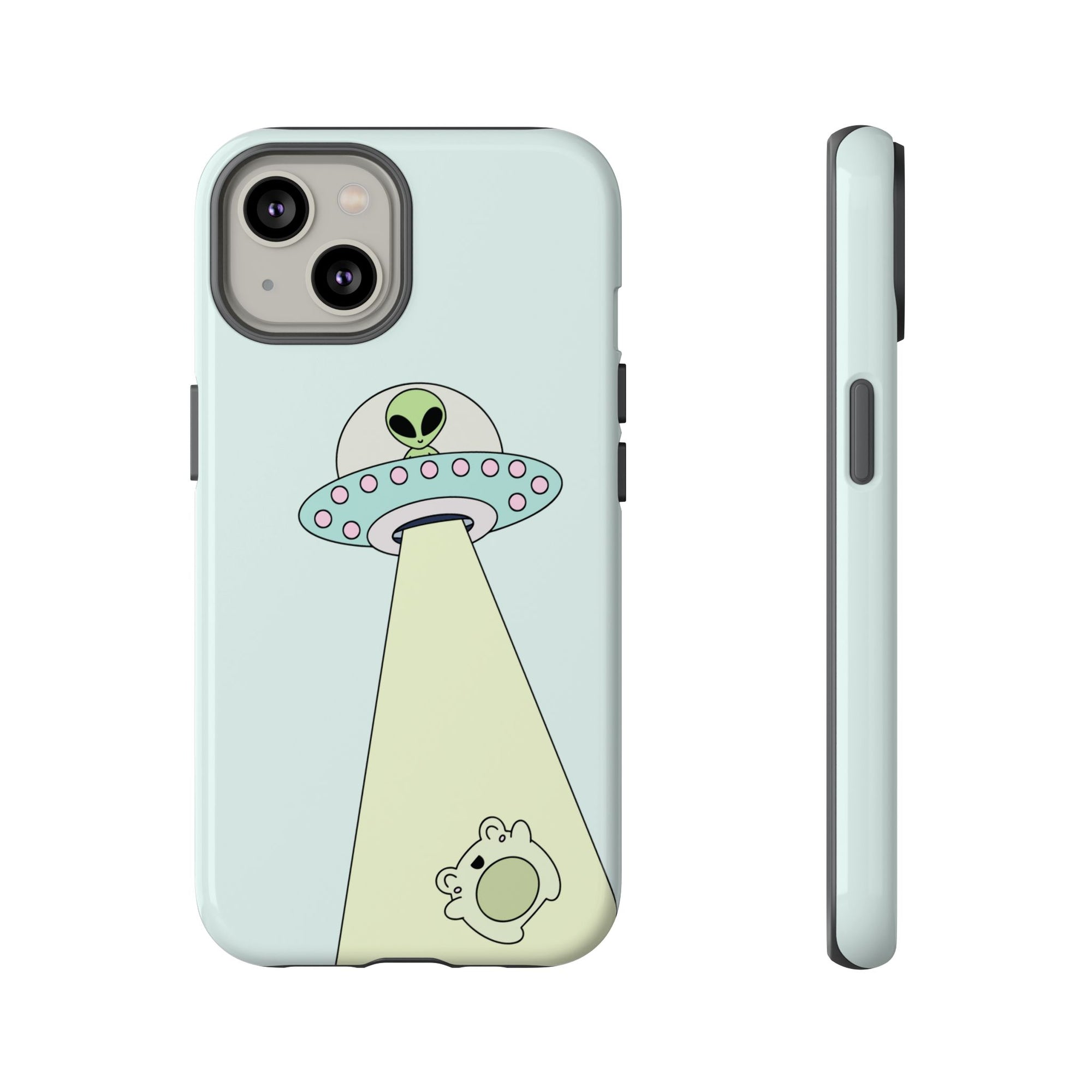 Alien Abducting Frog iPhone Case