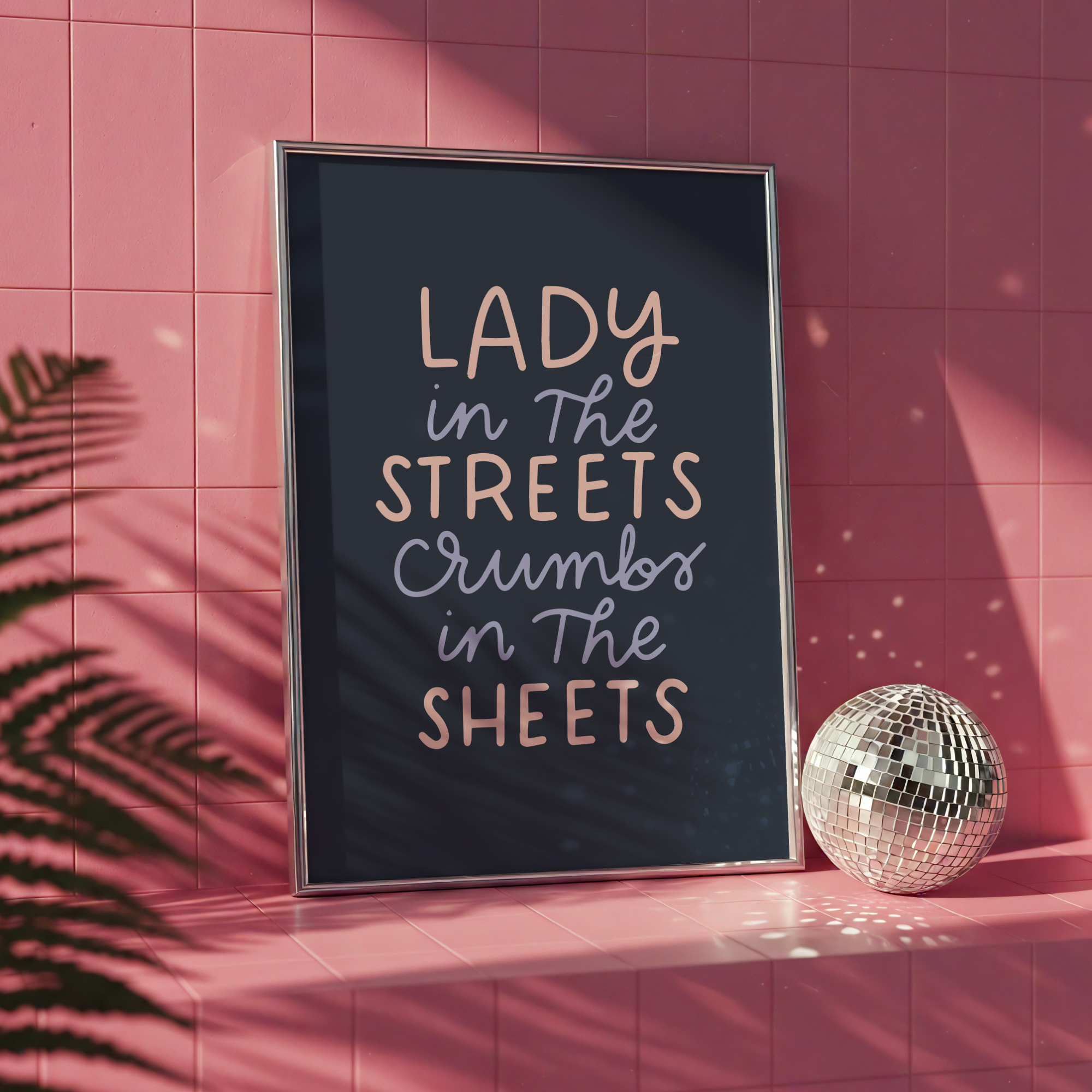 Lady In the Streets Crumbs in the Sheets Unframed Art Print