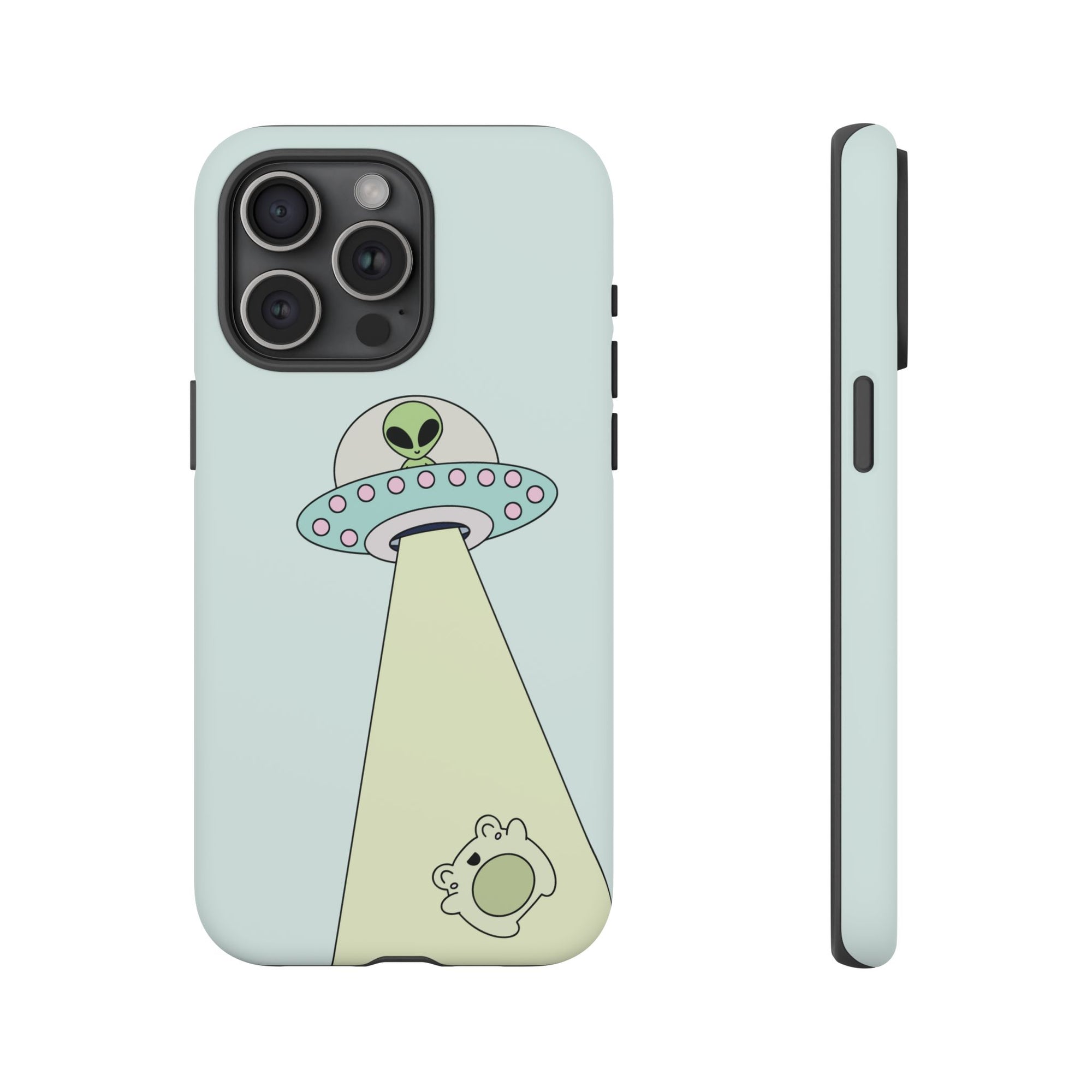 Alien Abducting Frog iPhone Case