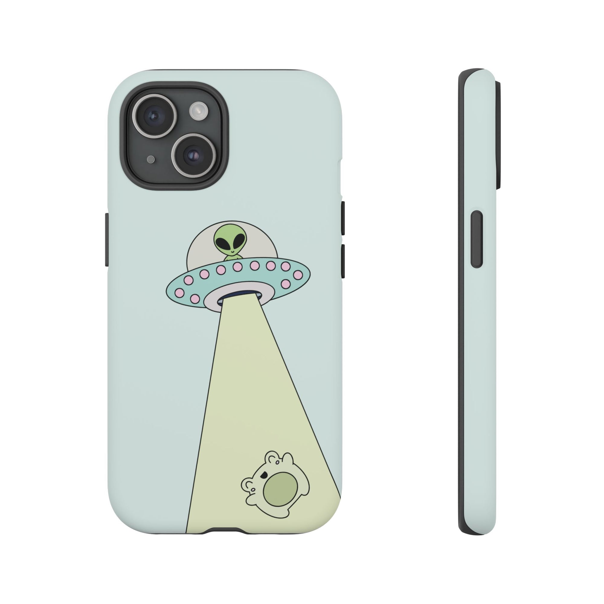 Alien Abducting Frog iPhone Case