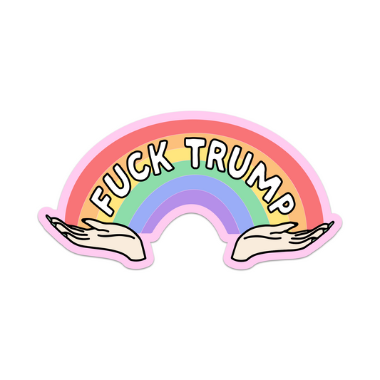 Fuck Trump Rainbow (Light) Vinyl Sticker