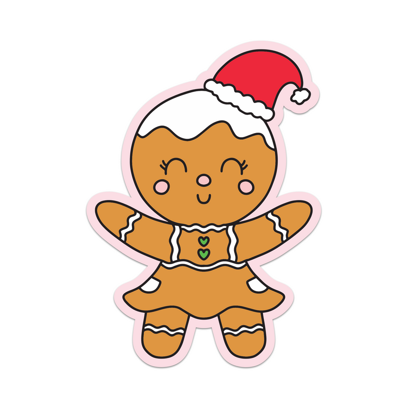 Santa Hat Gingerbread Girl