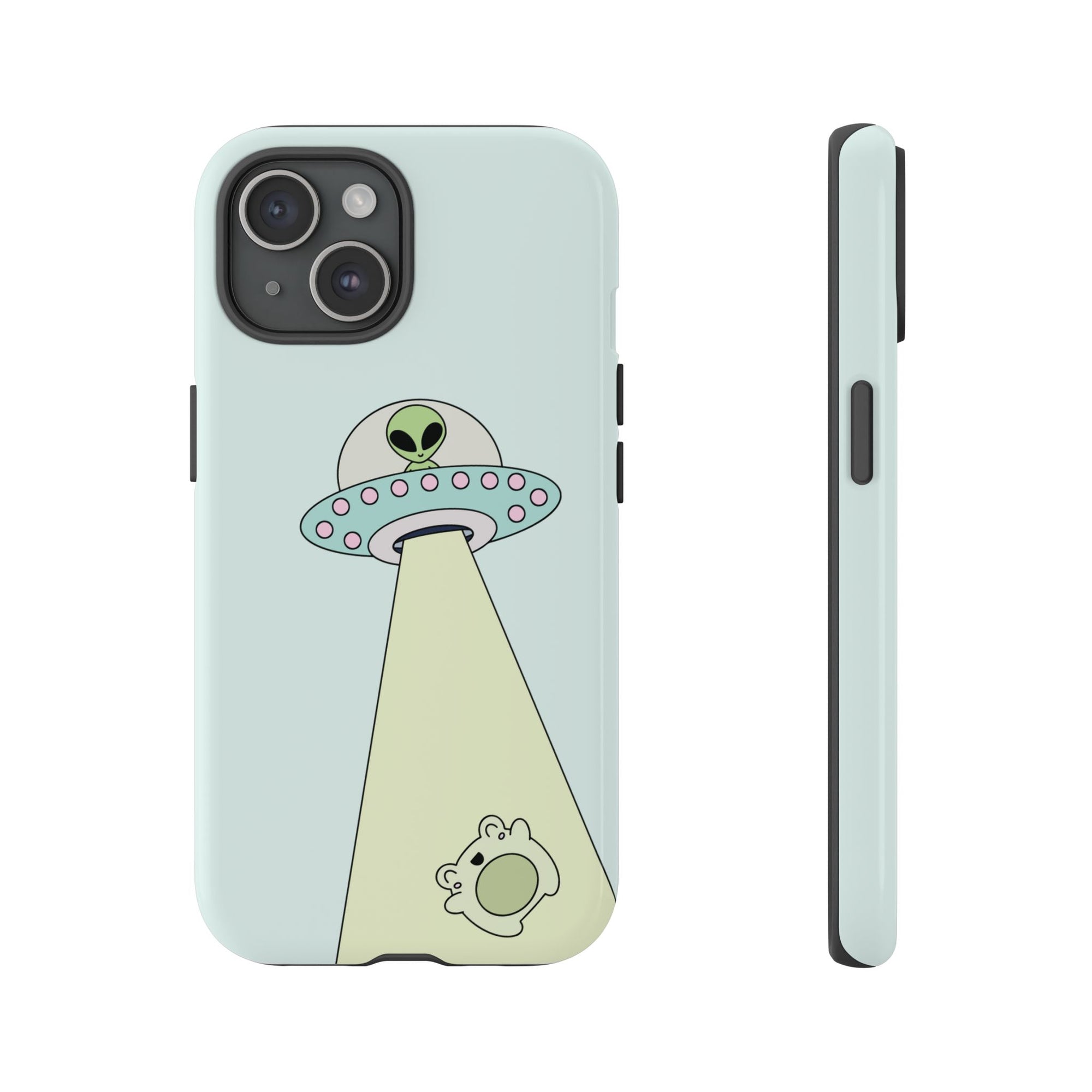 Alien Abducting Frog iPhone Case