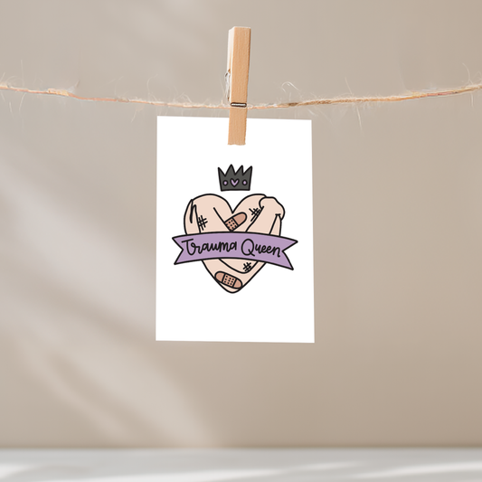 Trauma Queen Unframed Mini Art Print
