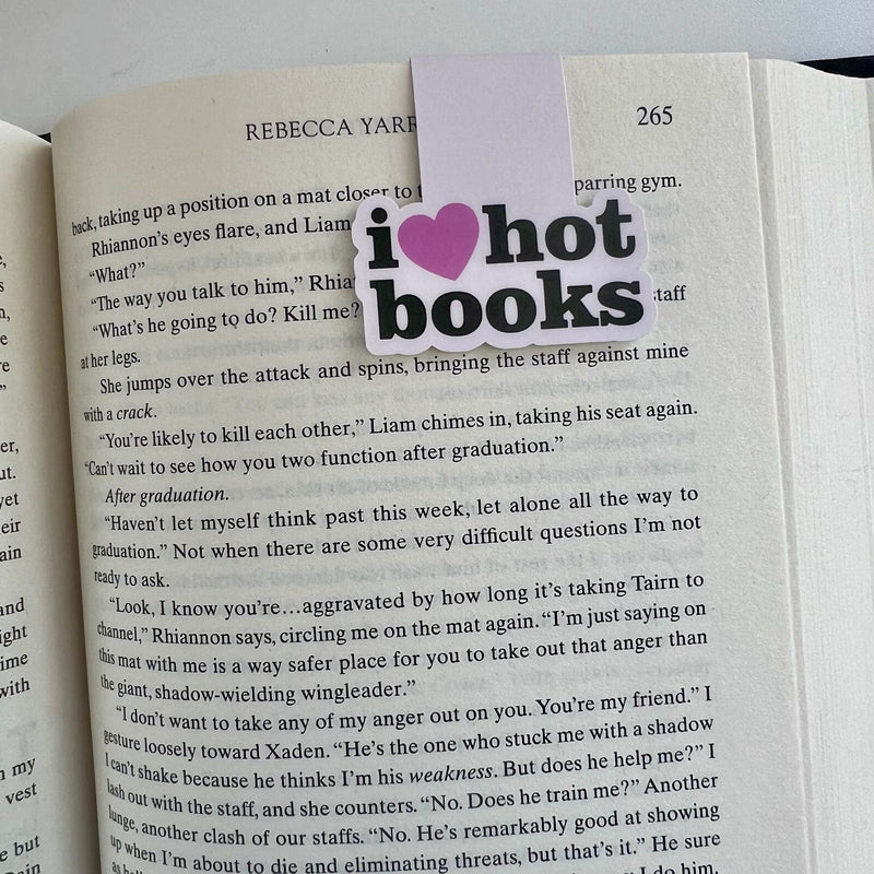 I Love Hot Books Magnetic Bookmark