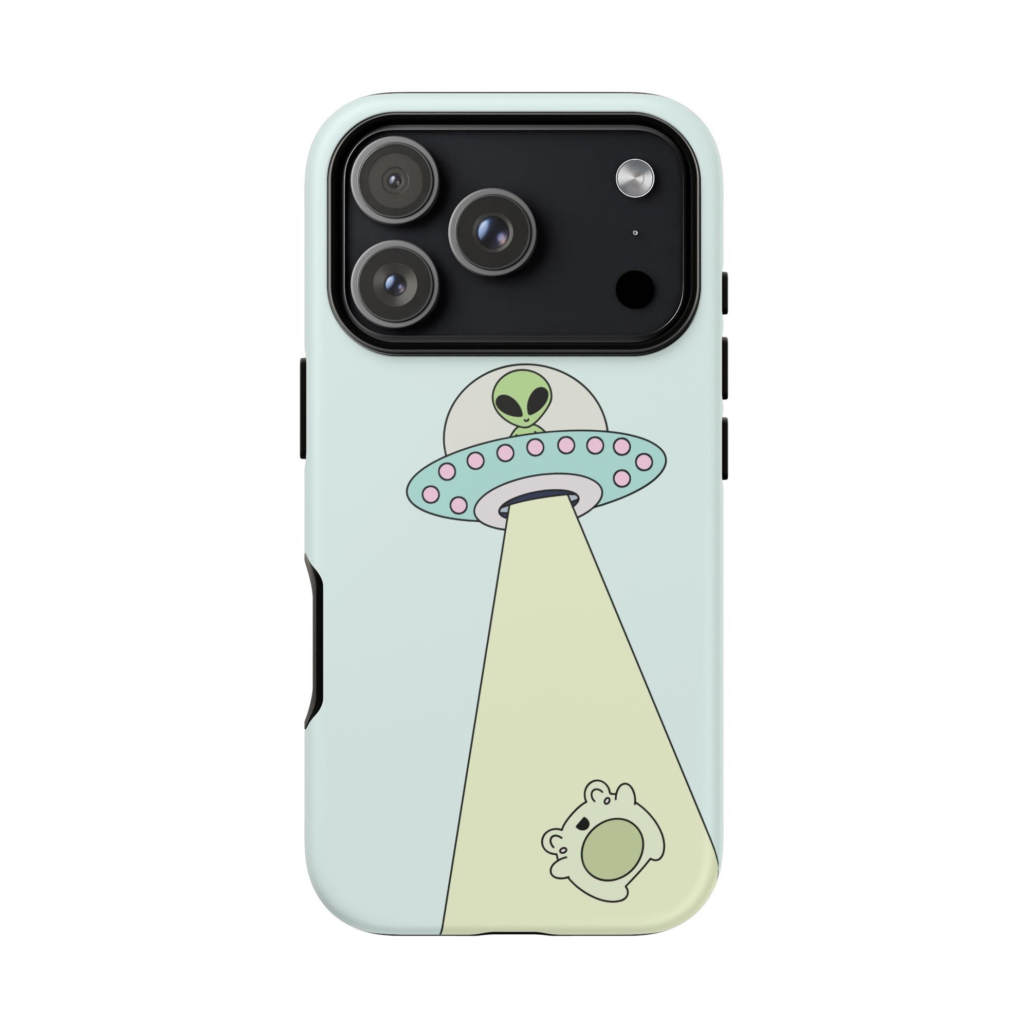 Alien Abducting Frog iPhone Case