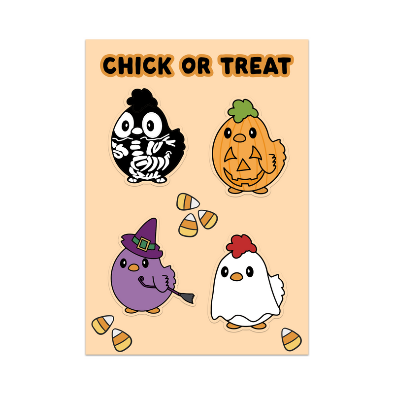 Chick or Treat Sticker Sheet