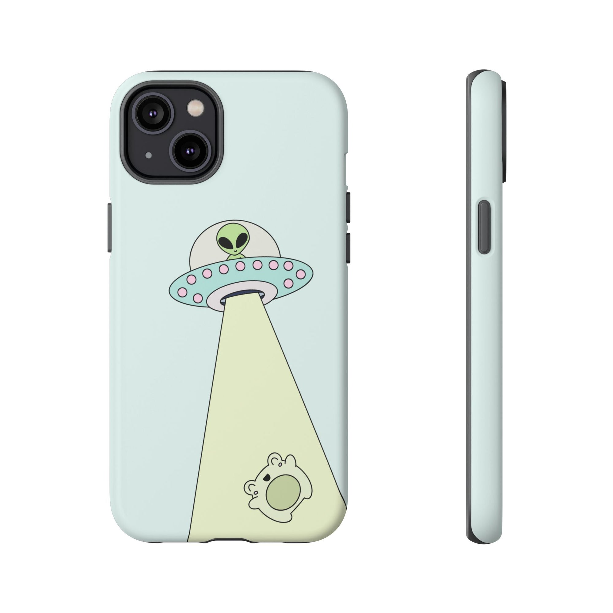 Alien Abducting Frog iPhone Case