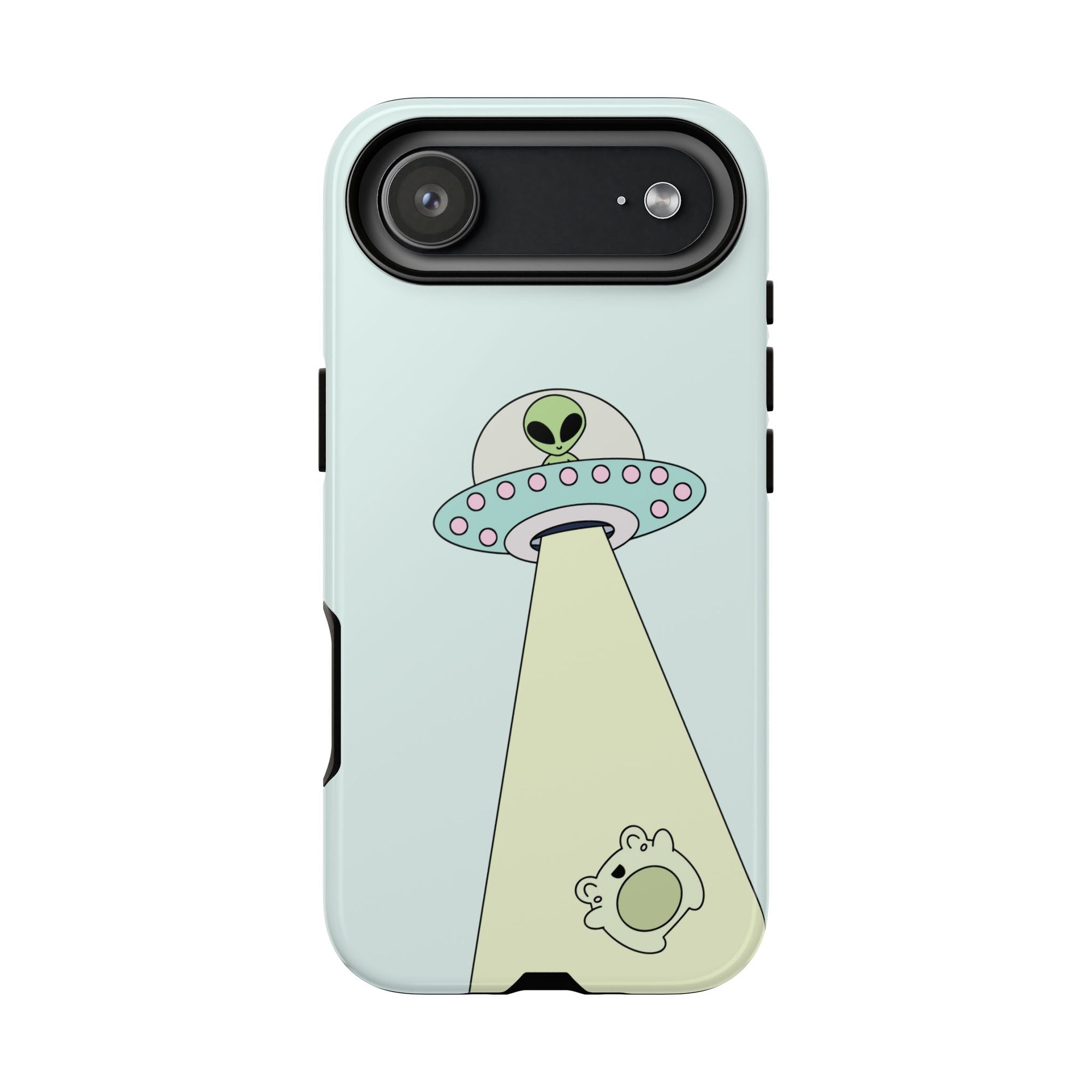 Alien Abducting Frog iPhone Case