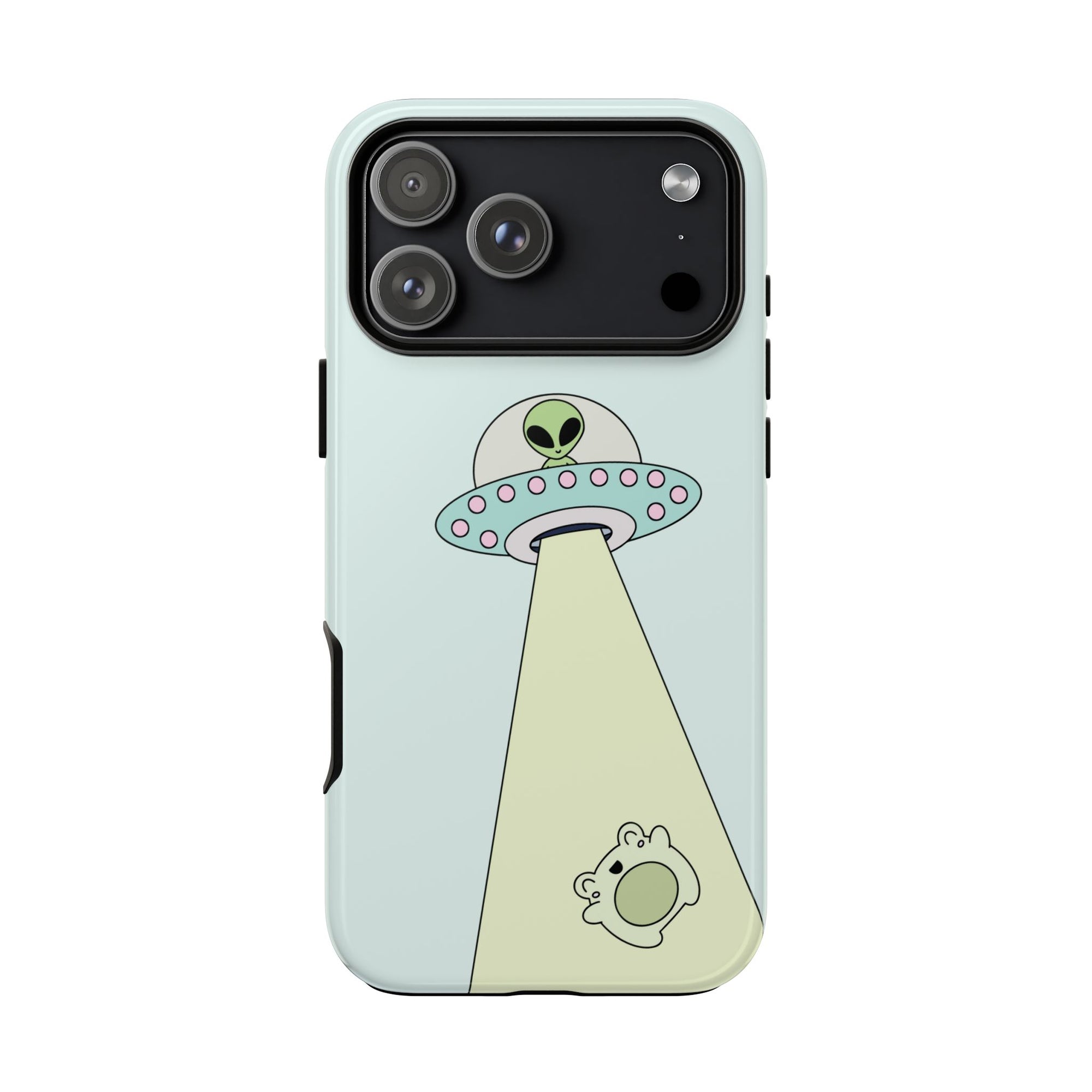 Alien Abducting Frog iPhone Case