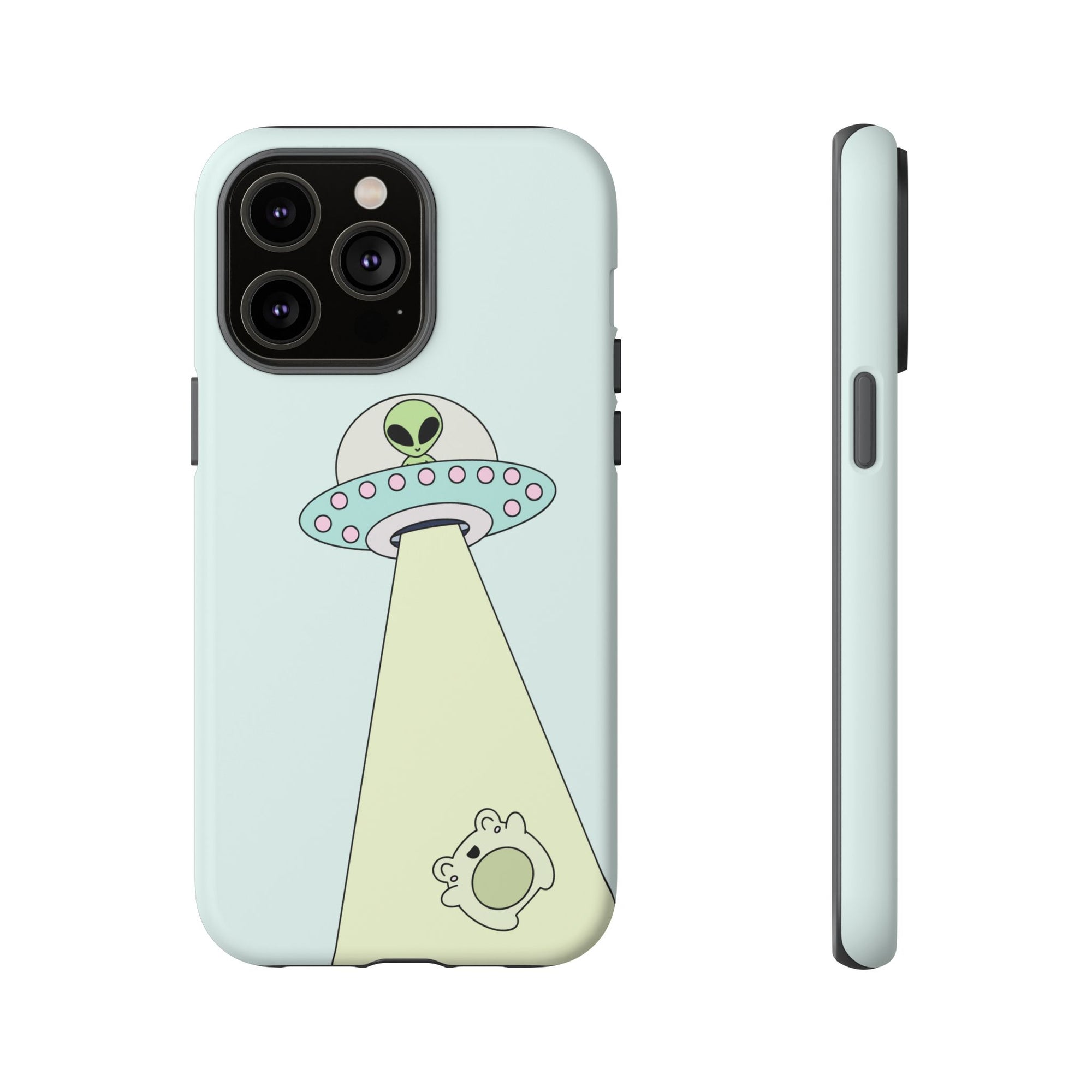 Alien Abducting Frog iPhone Case