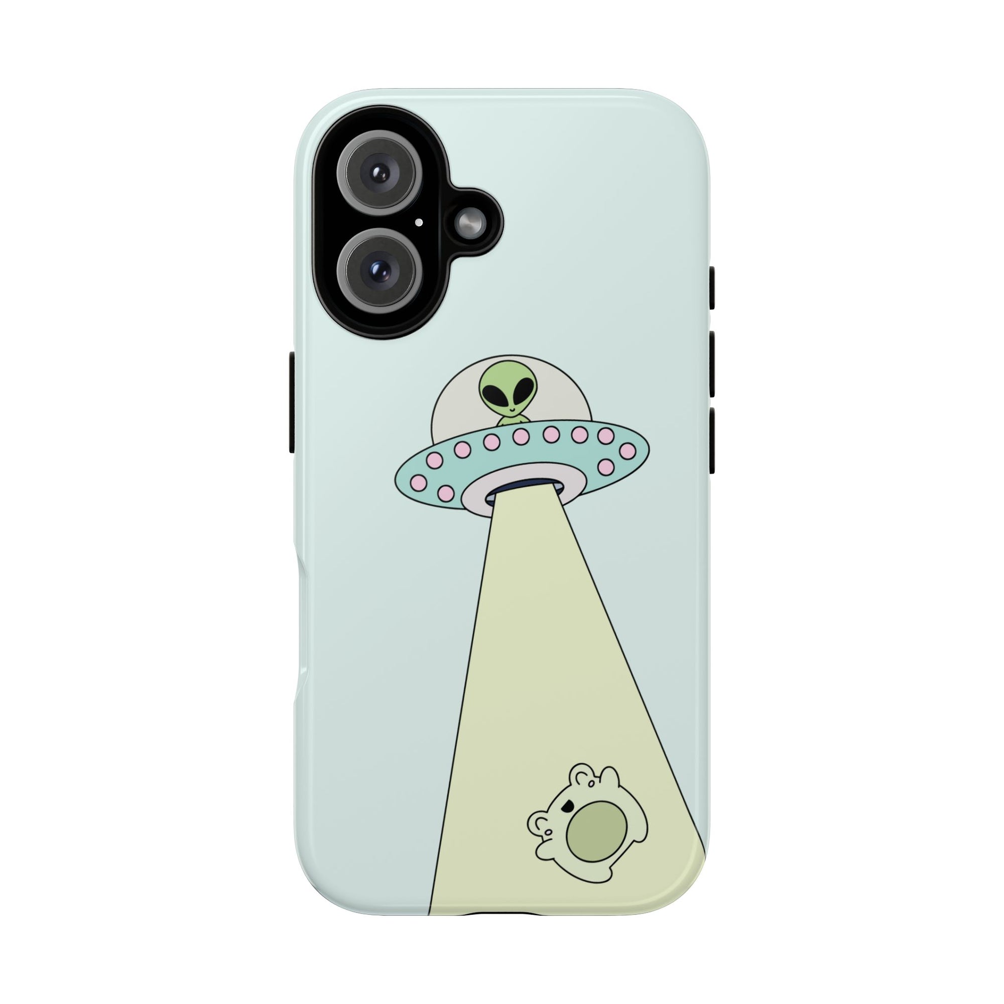 Alien Abducting Frog iPhone Case