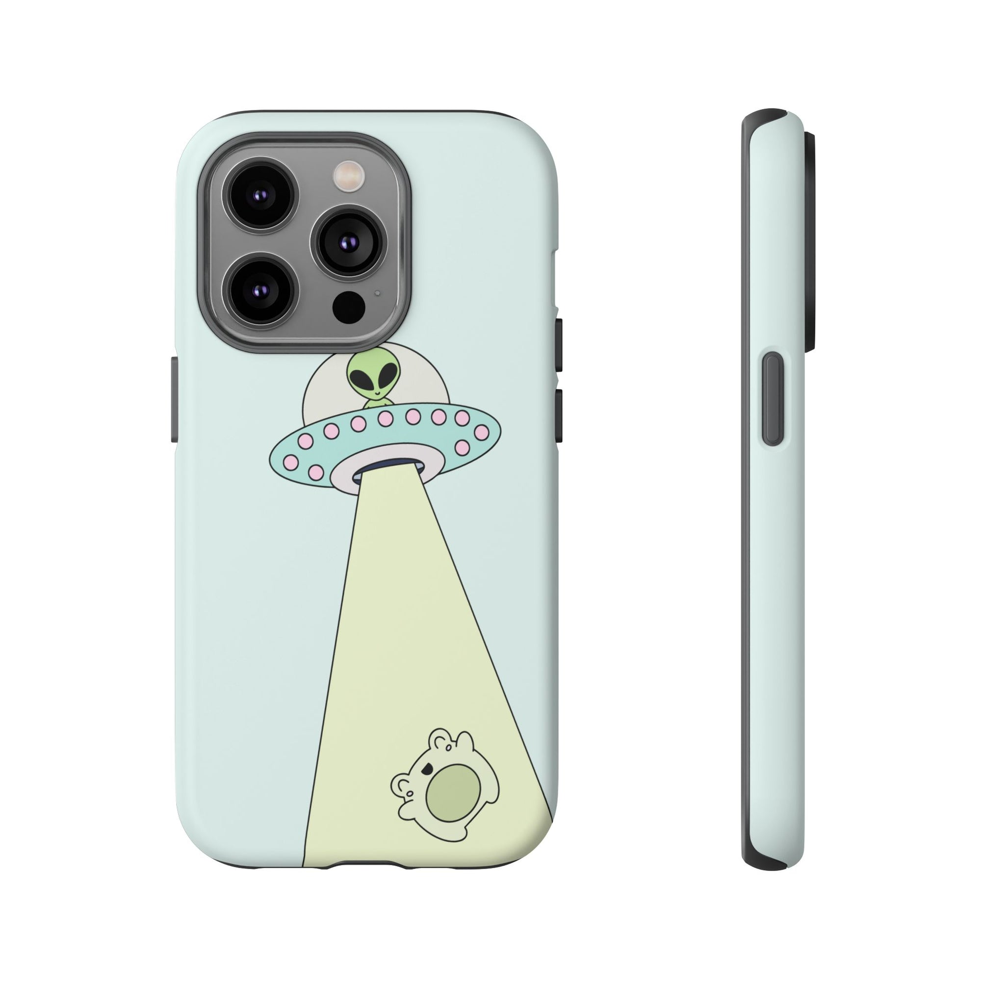 Alien Abducting Frog iPhone Case