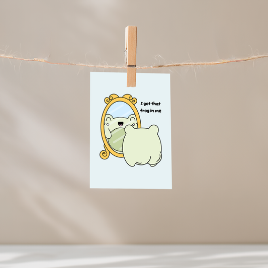 I Got That Frog In Me Unframed Mini Art Print