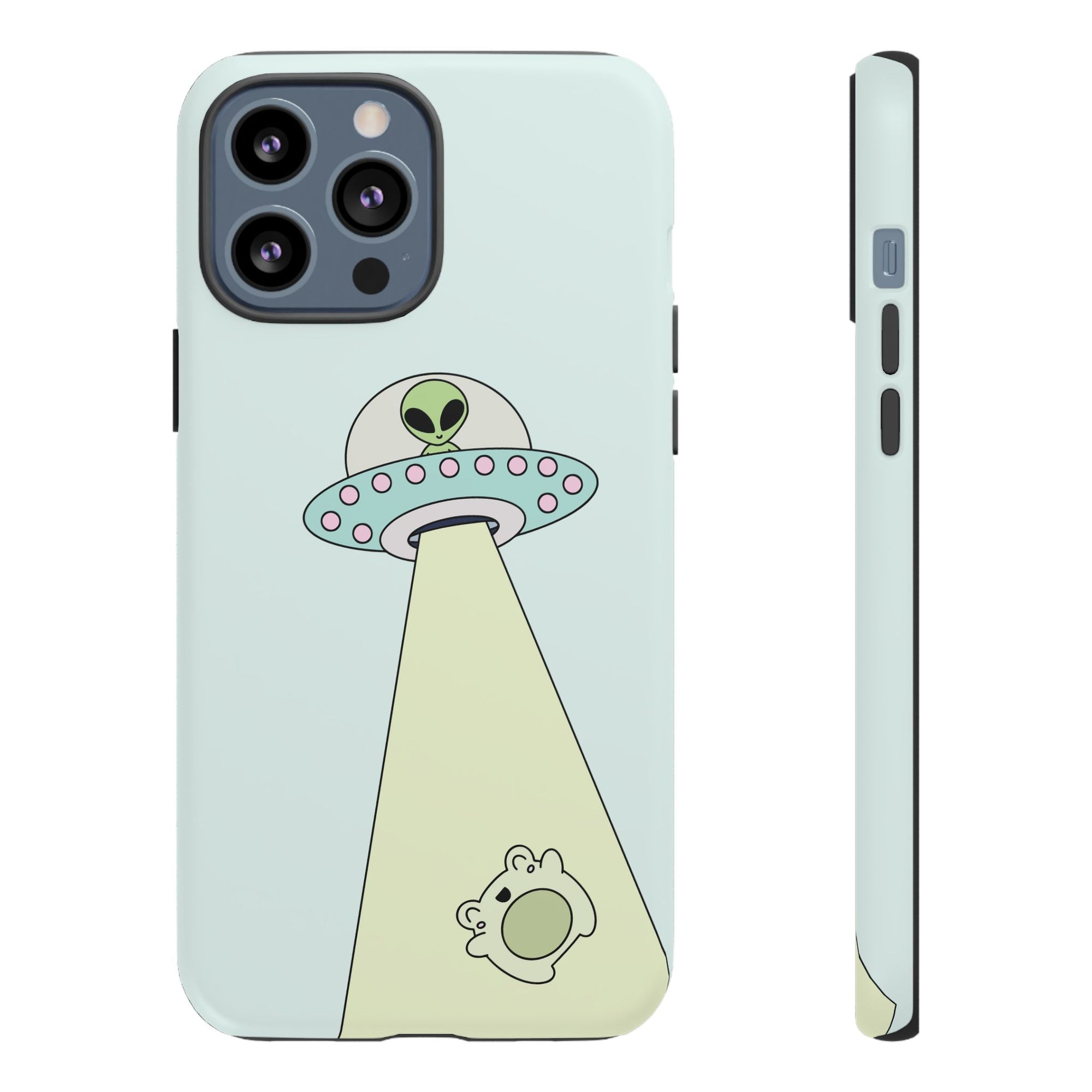 Alien Abducting Frog iPhone Case