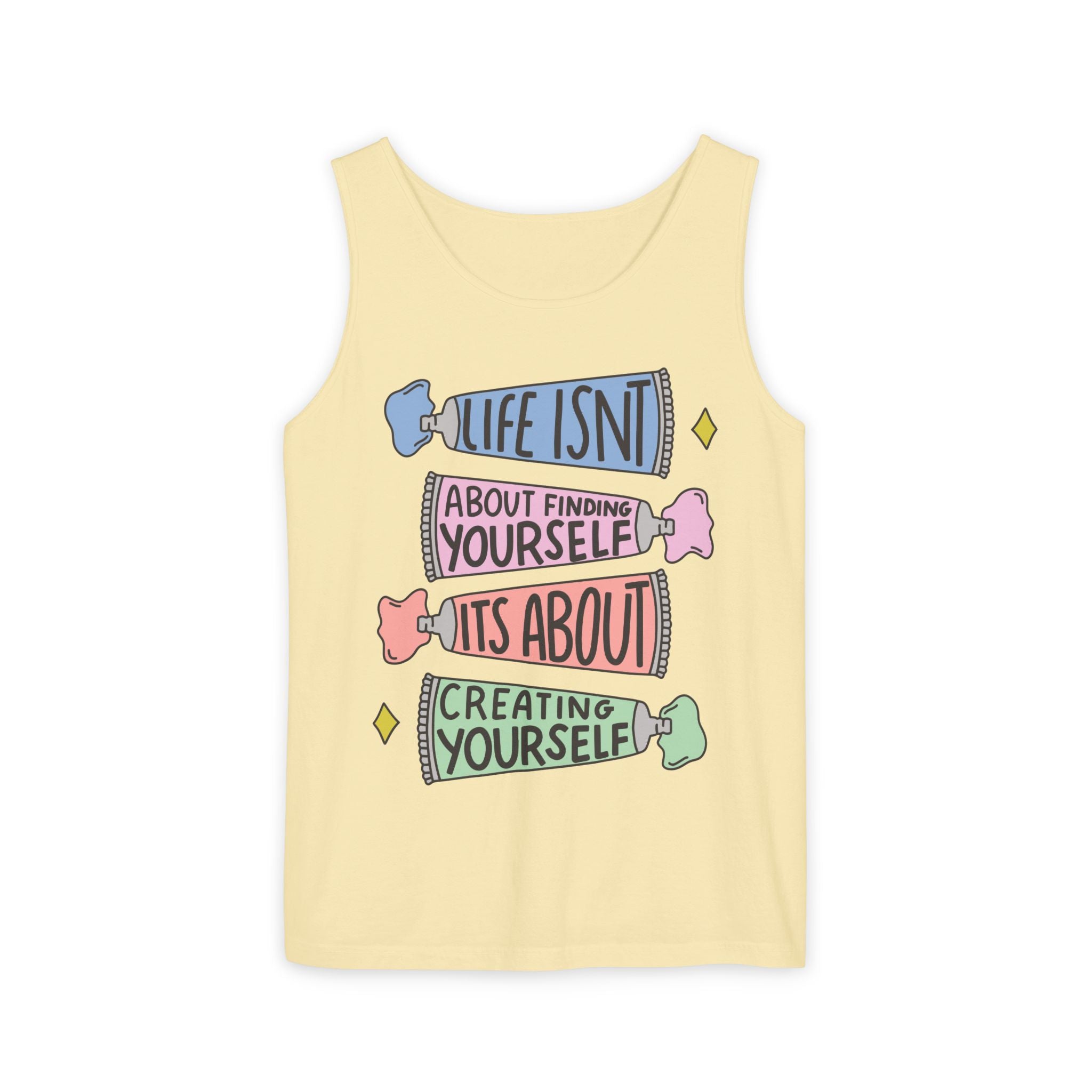 Life Isn't About Finding Yourself It's About Creating Yourself Tank Top
