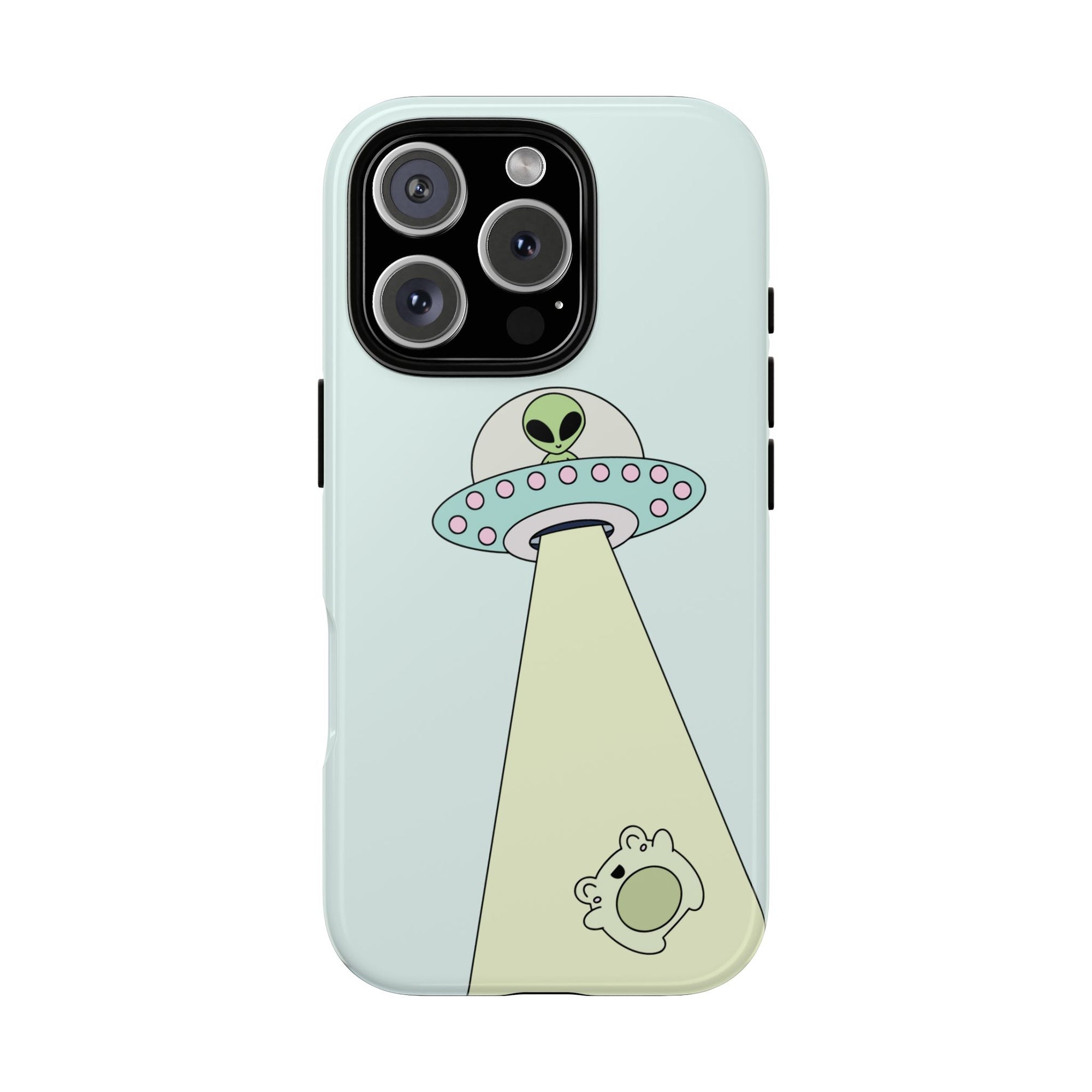 Alien Abducting Frog iPhone Case