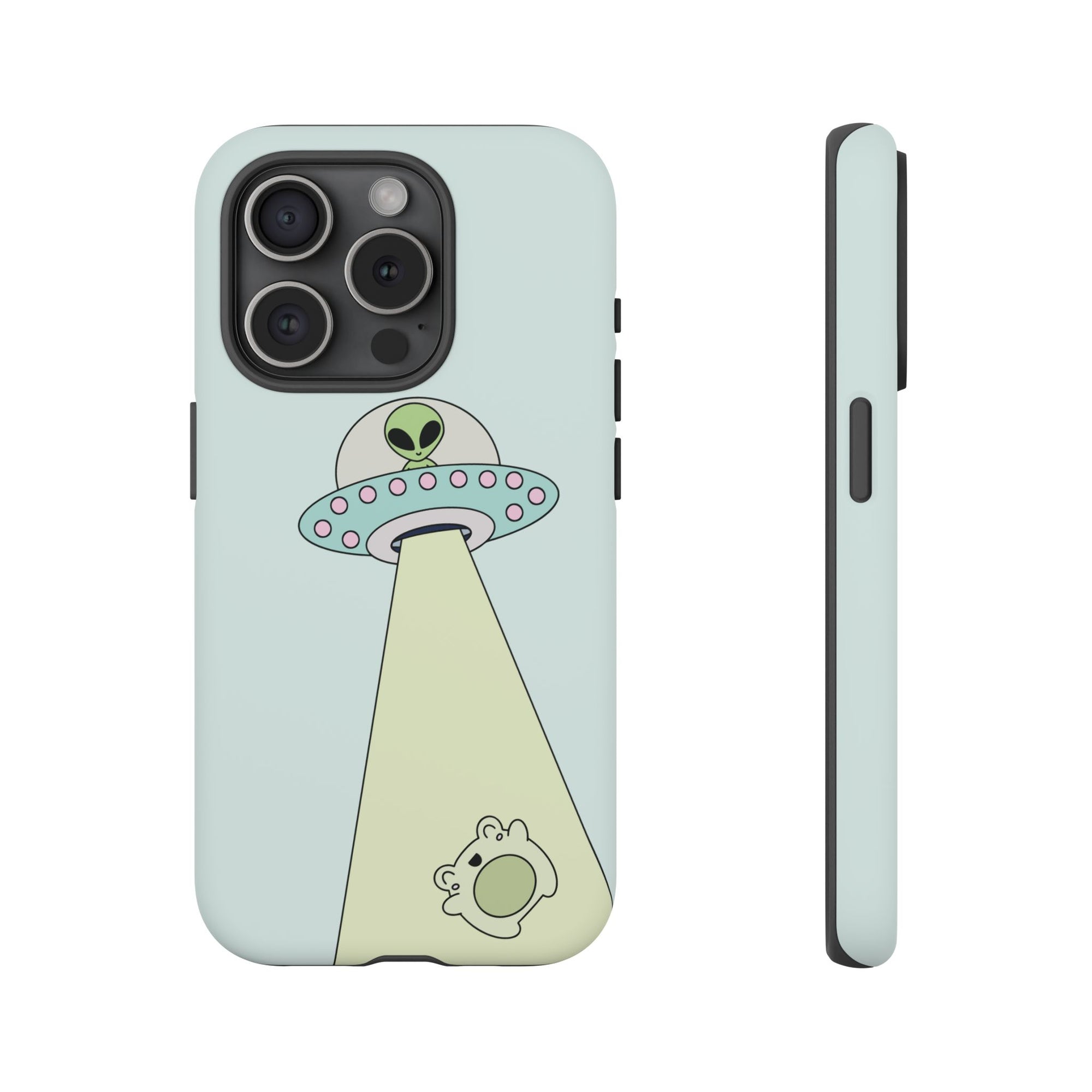 Alien Abducting Frog iPhone Case