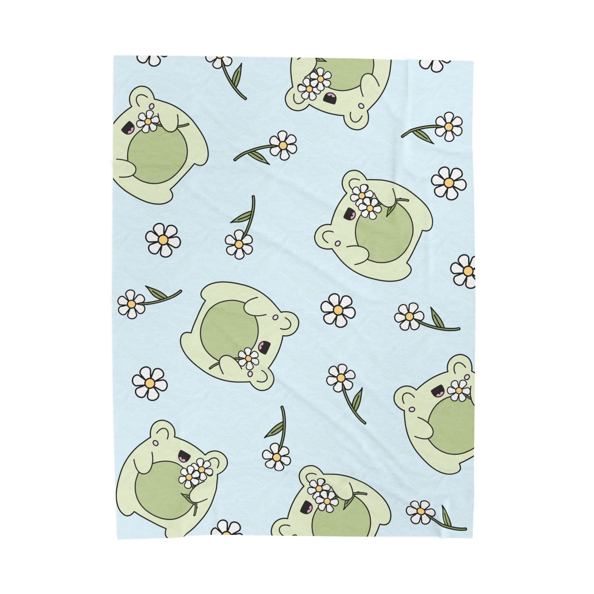 Florence Frog Plush Blanket